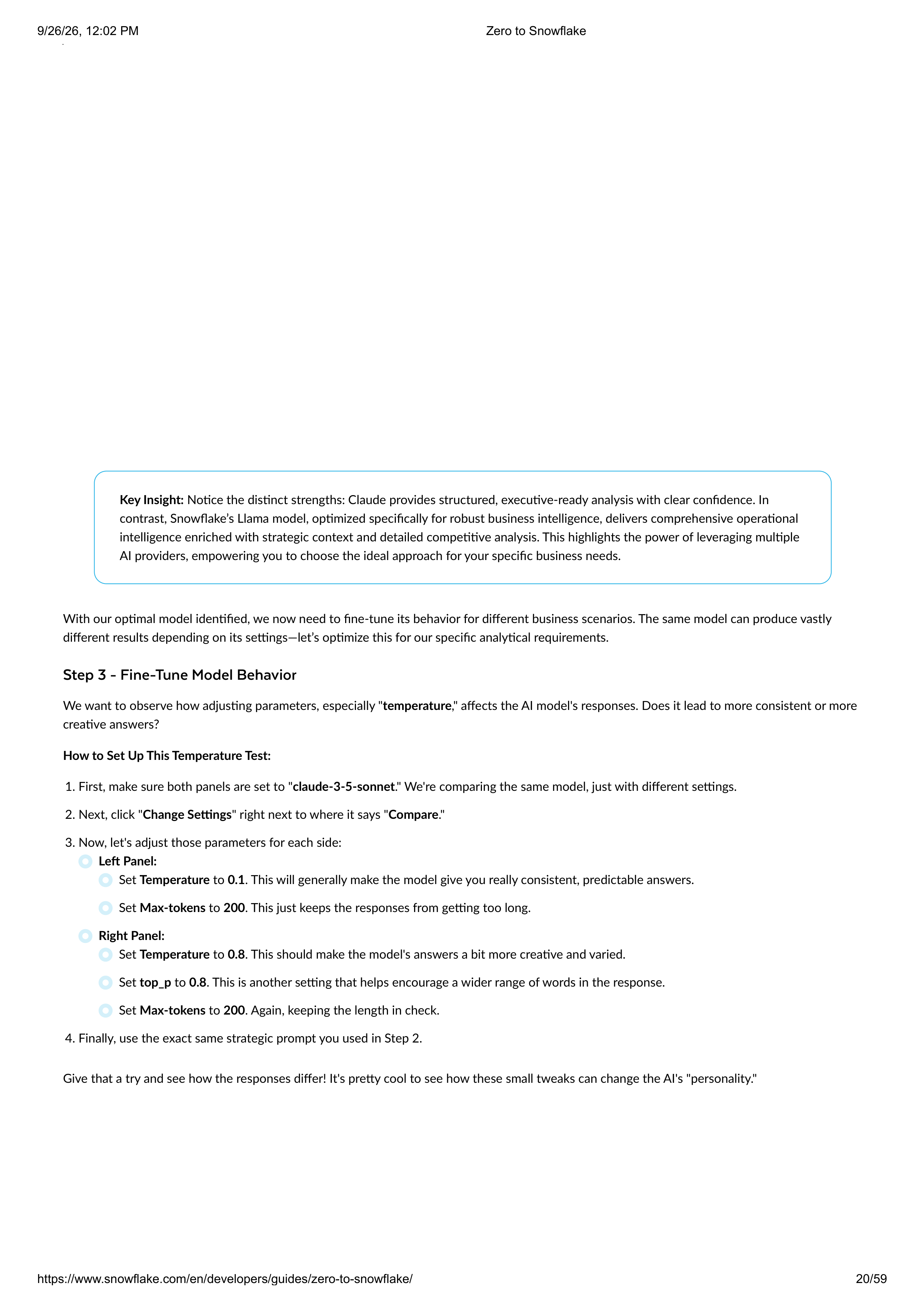 The Zero to Snowflake Quickstart Guide — page 20