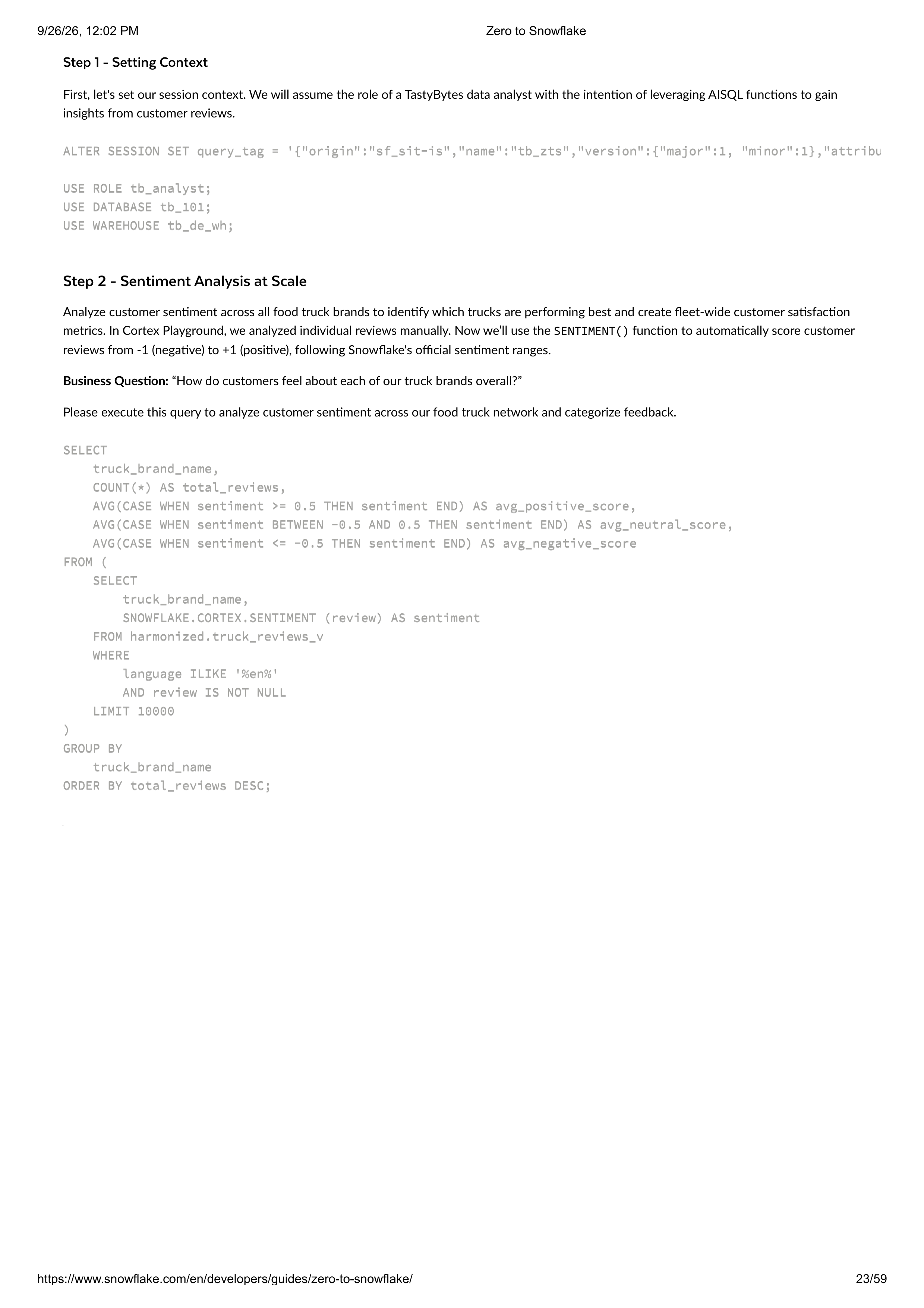 The Zero to Snowflake Quickstart Guide — page 23