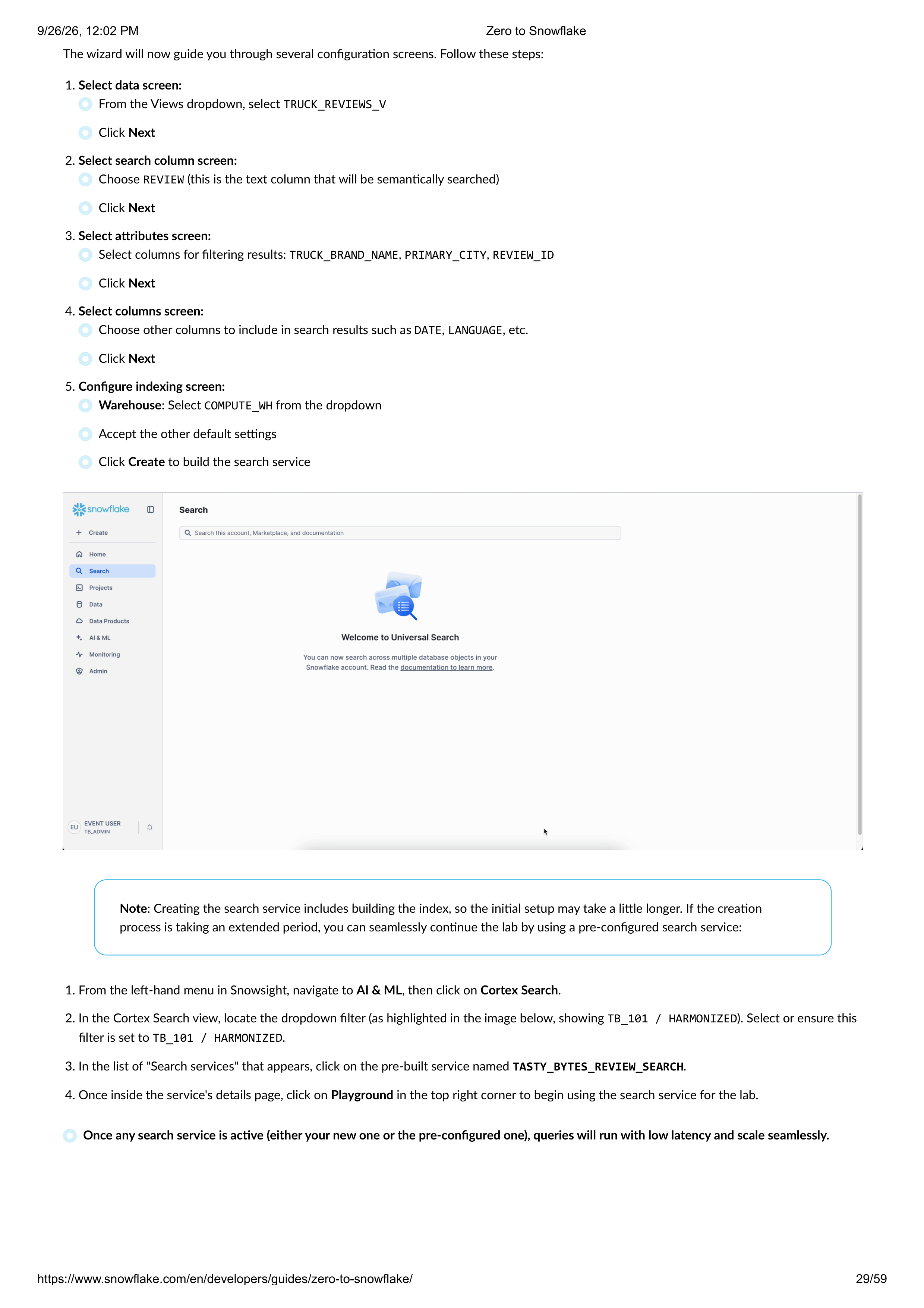 The Zero to Snowflake Quickstart Guide — page 29