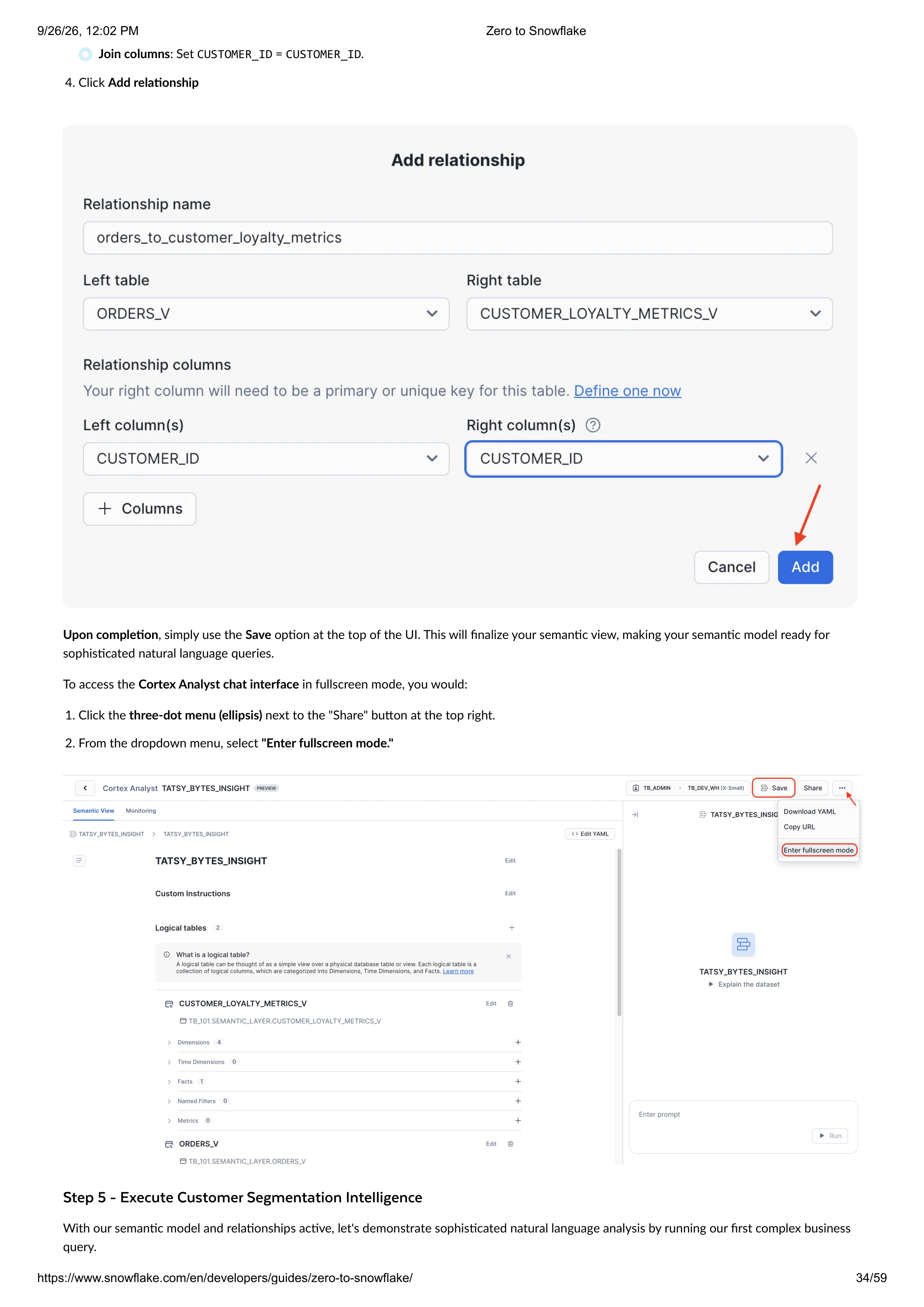 The Zero to Snowflake Quickstart Guide — page 34