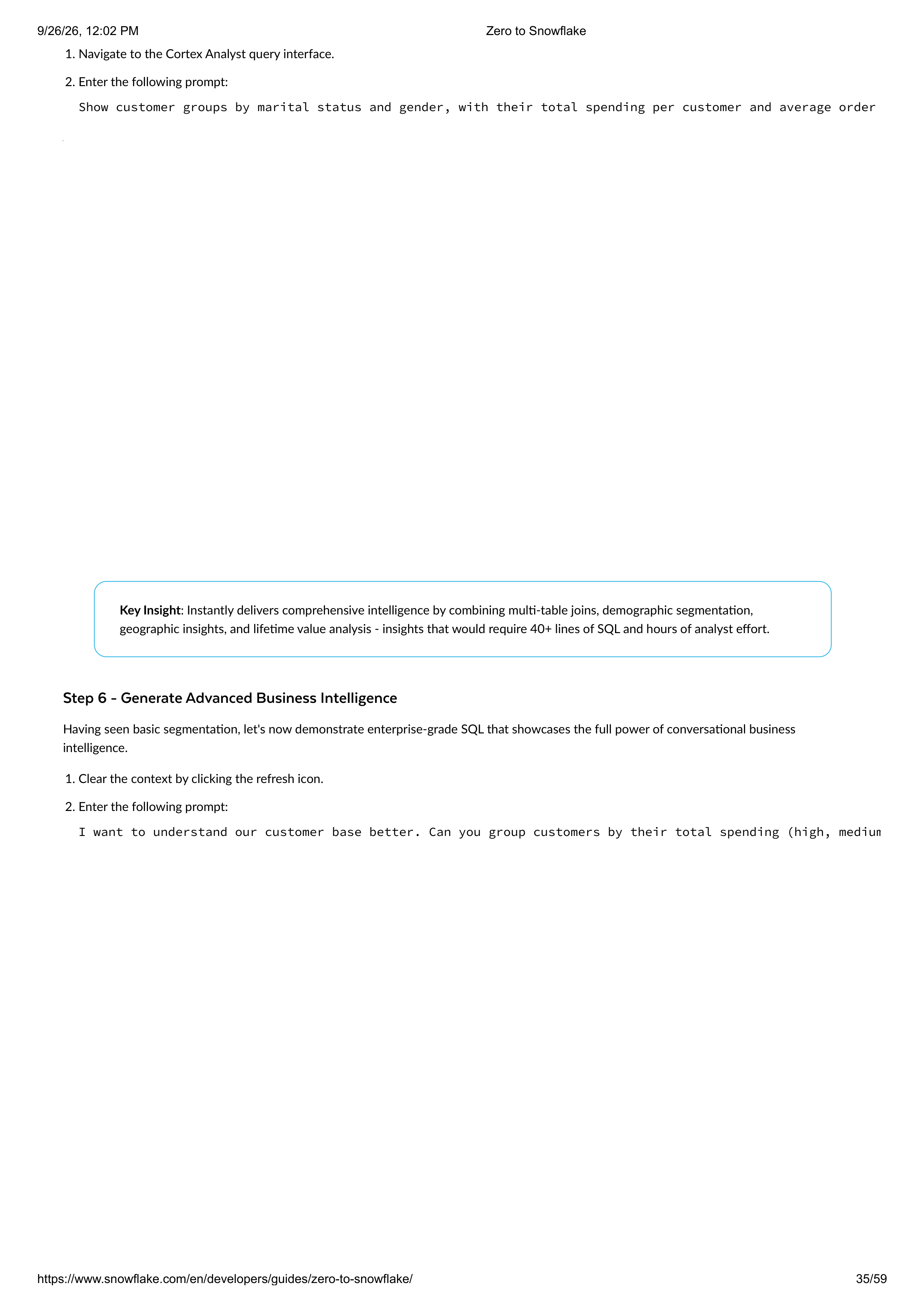 The Zero to Snowflake Quickstart Guide — page 35