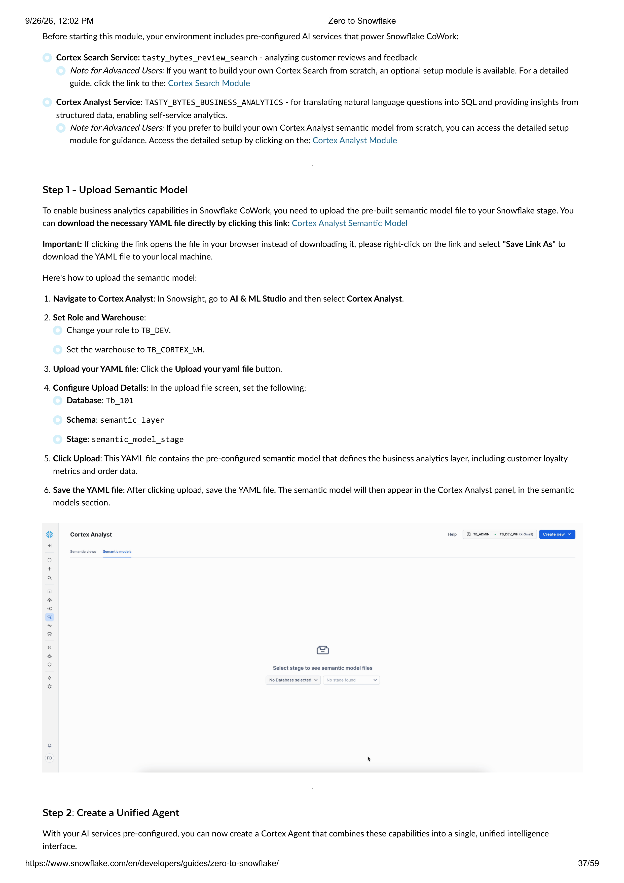 The Zero to Snowflake Quickstart Guide — page 37