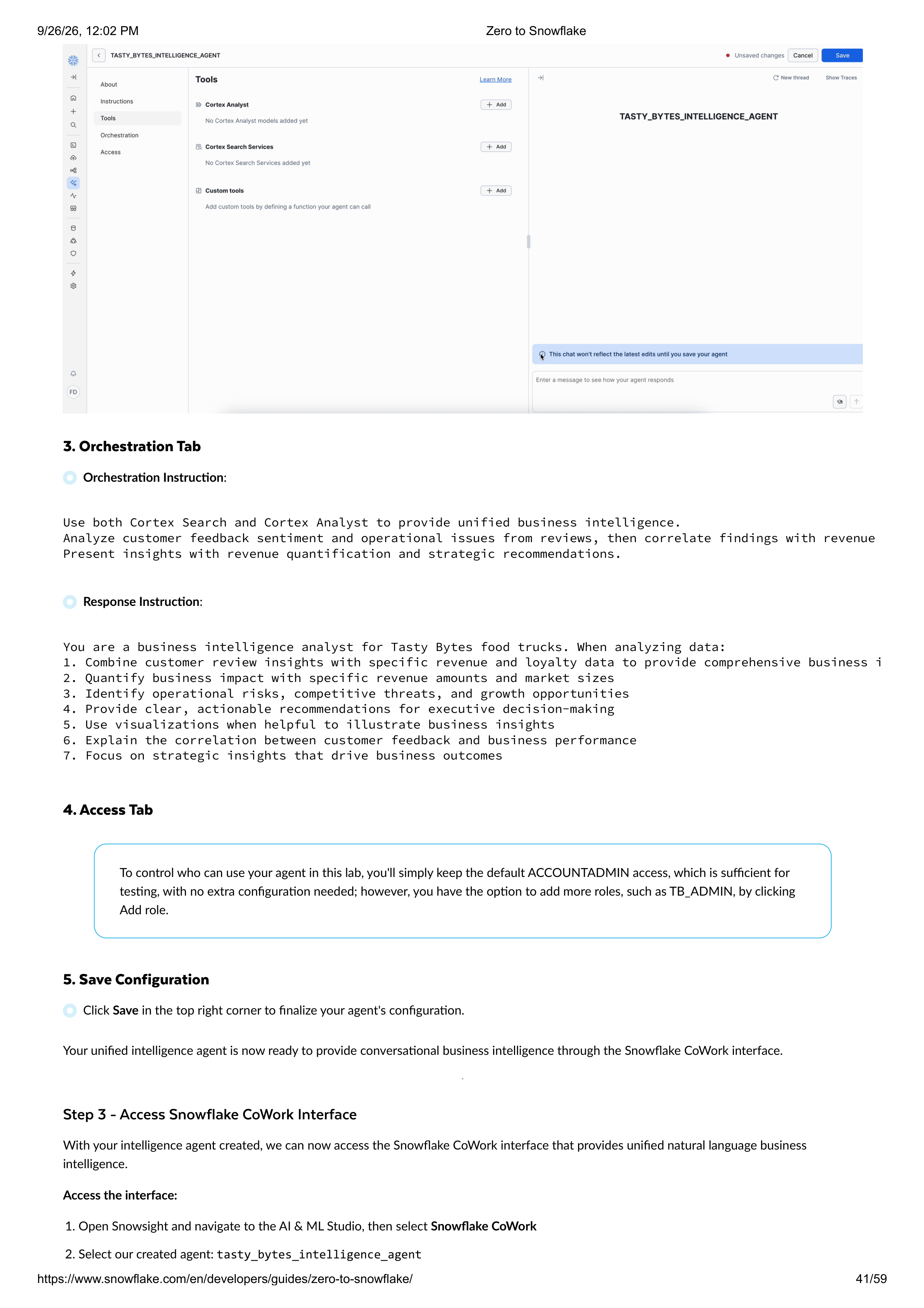 The Zero to Snowflake Quickstart Guide — page 41