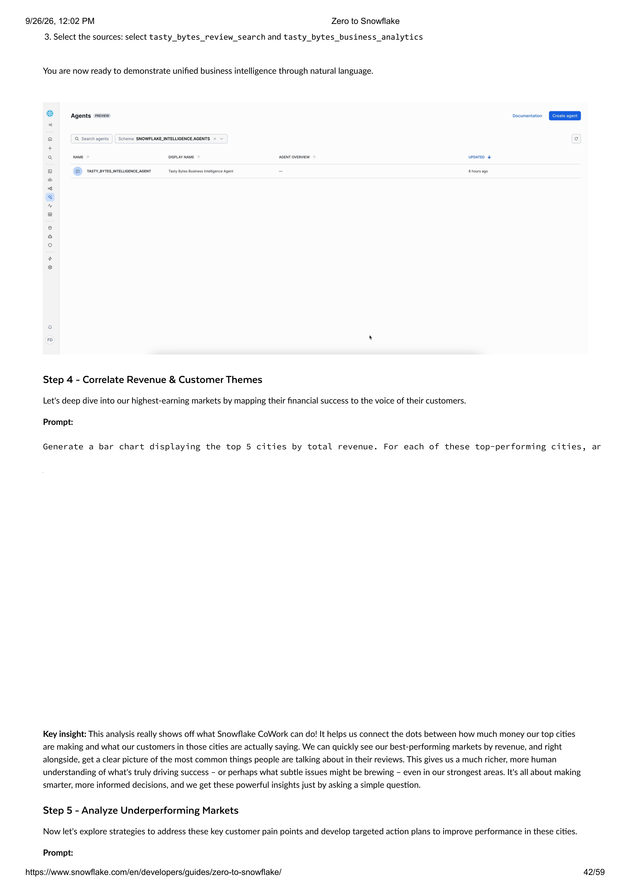 The Zero to Snowflake Quickstart Guide — page 42