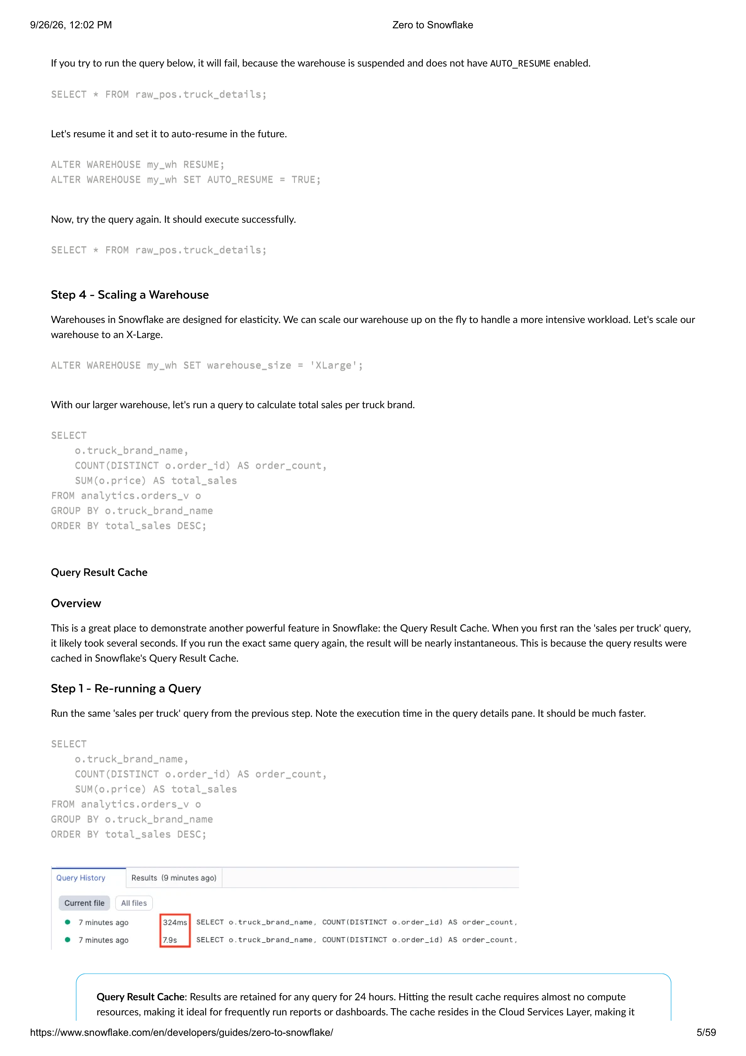 The Zero to Snowflake Quickstart Guide — page 5