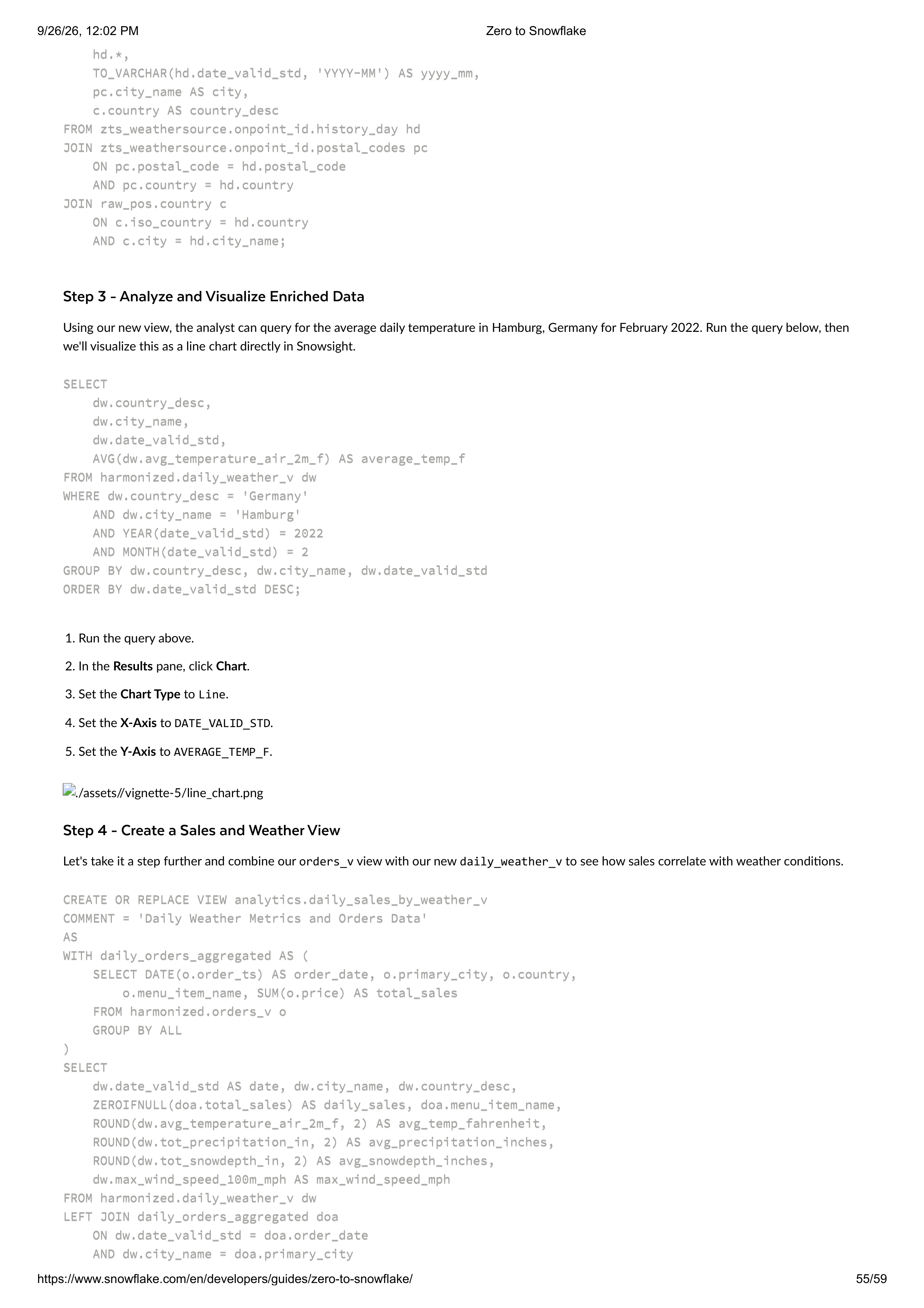 The Zero to Snowflake Quickstart Guide — page 55