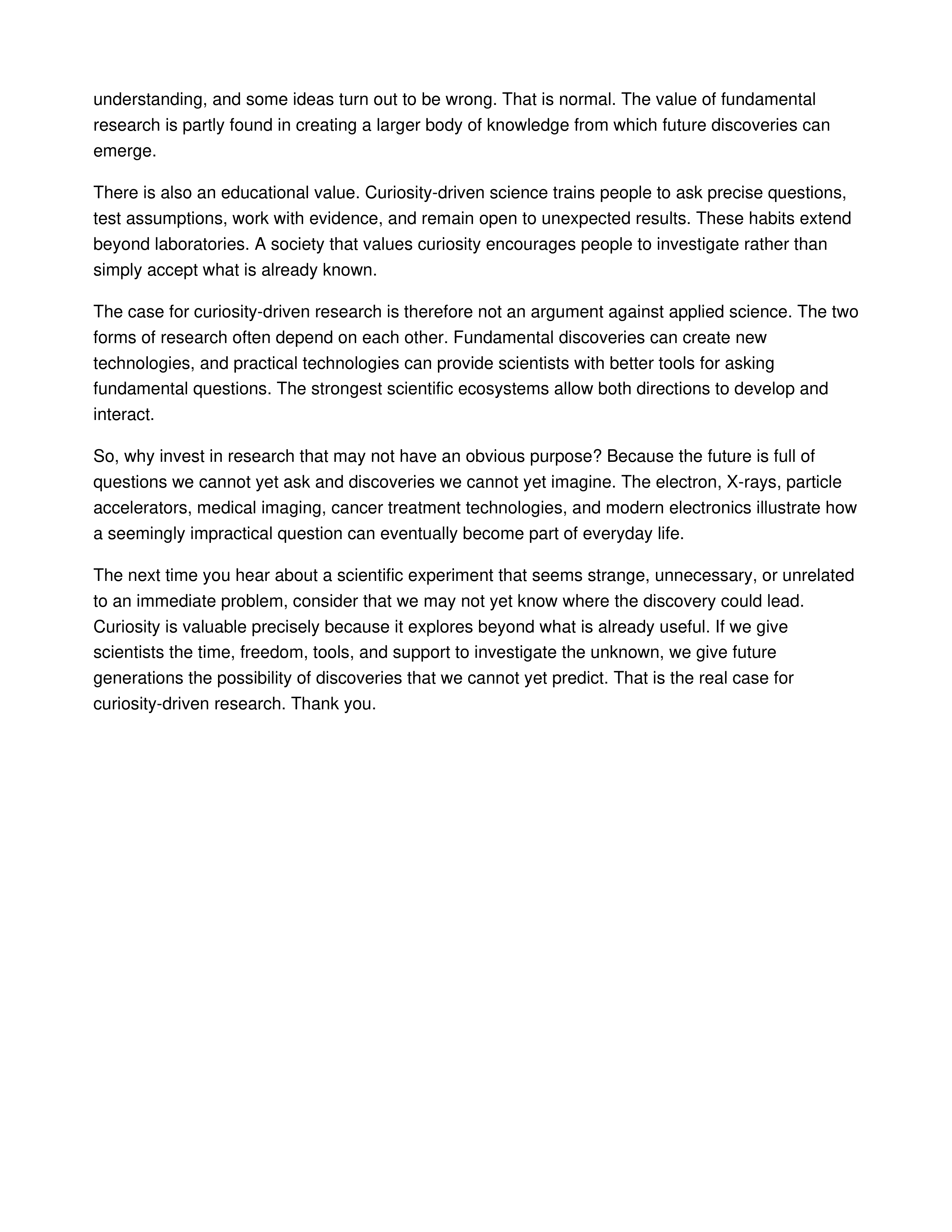 The Case for Curiosity-Driven Research Informative Speech — page 3