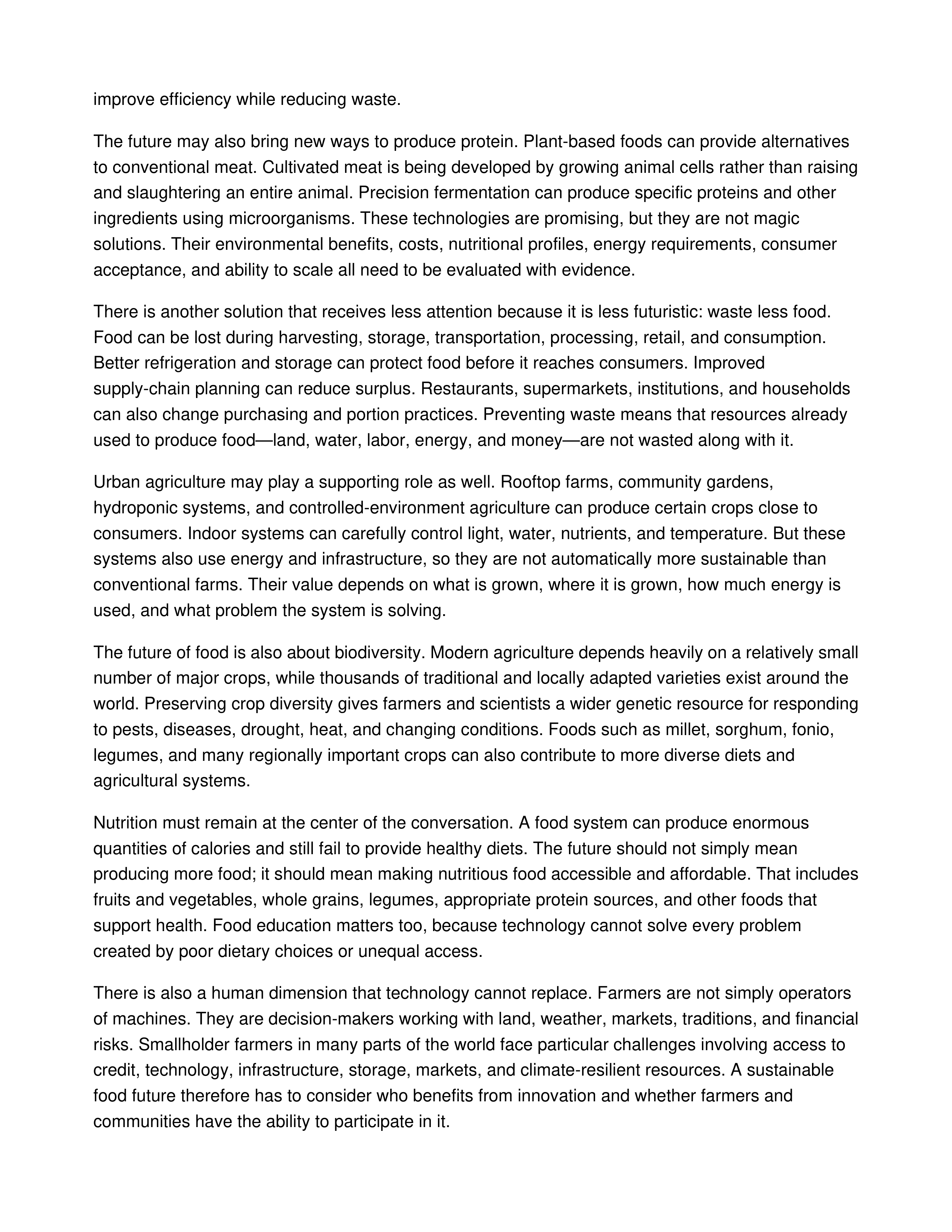 The Future of Food Informative Speech — page 2