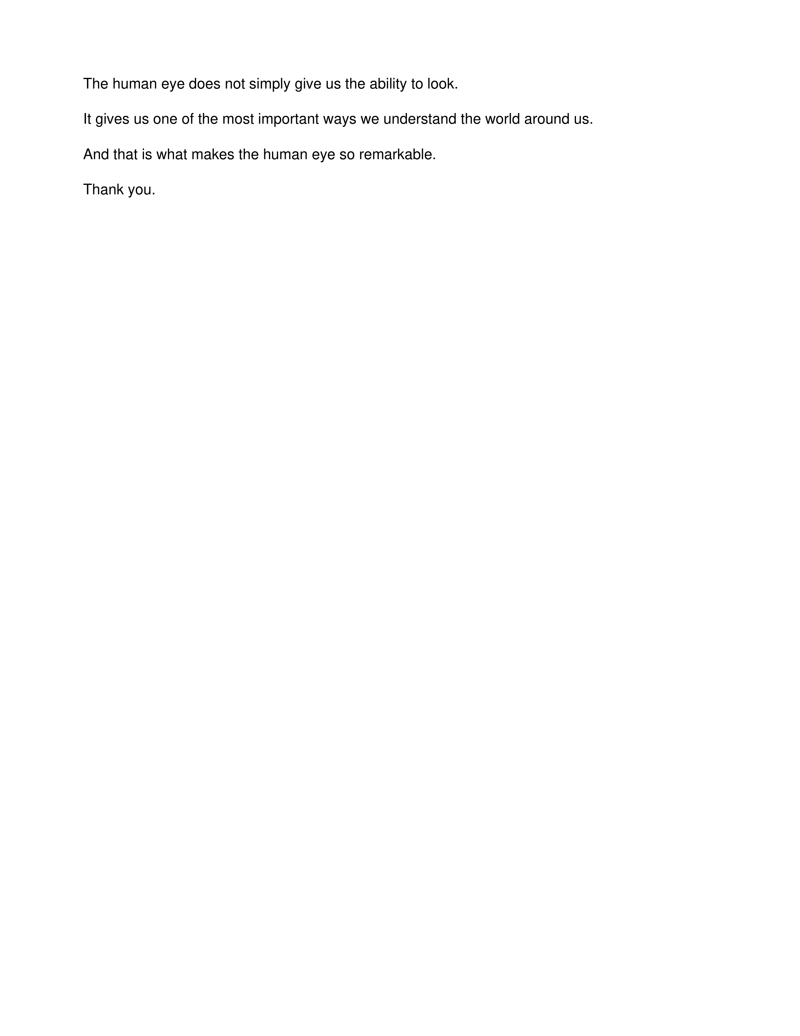 The Human Eye Informative Speech — page 4
