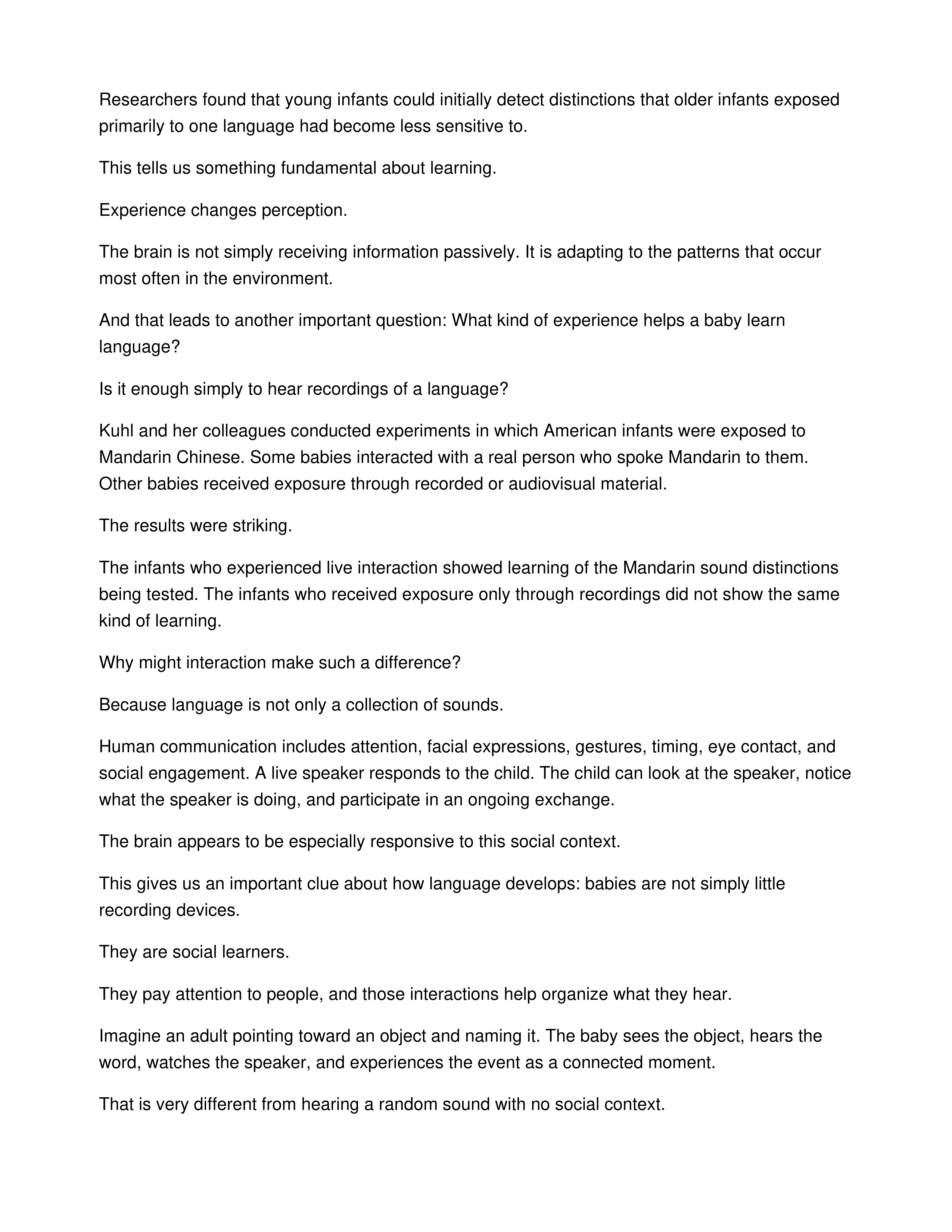 The Linguistic Genius of Babies Informative Speech — page 2