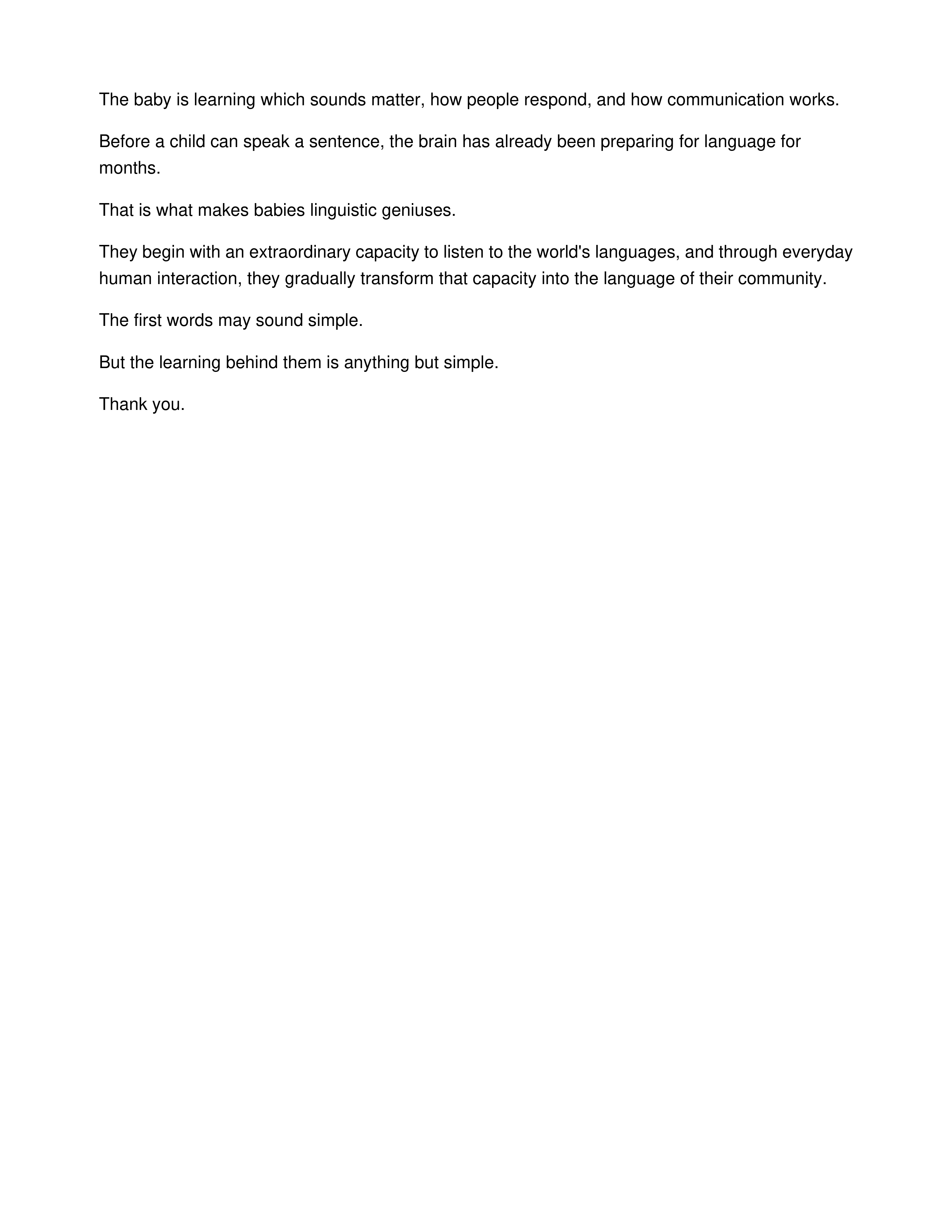 The Linguistic Genius of Babies Informative Speech — page 5