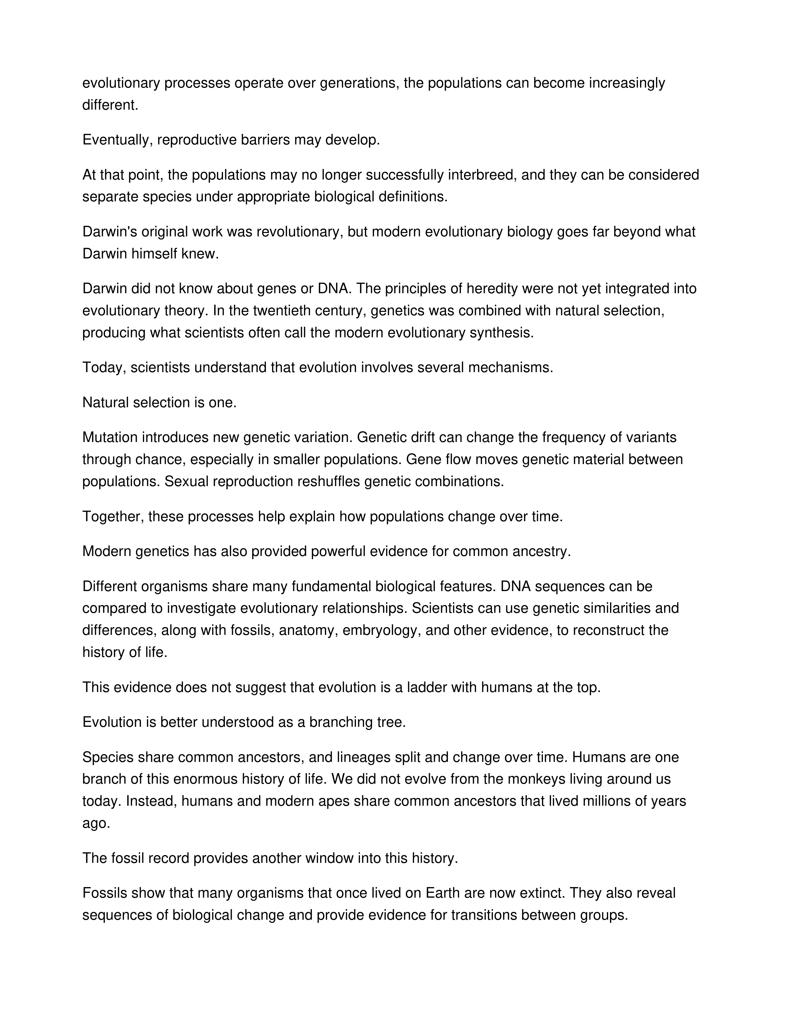 The Origin of Species Informative Speech — page 3