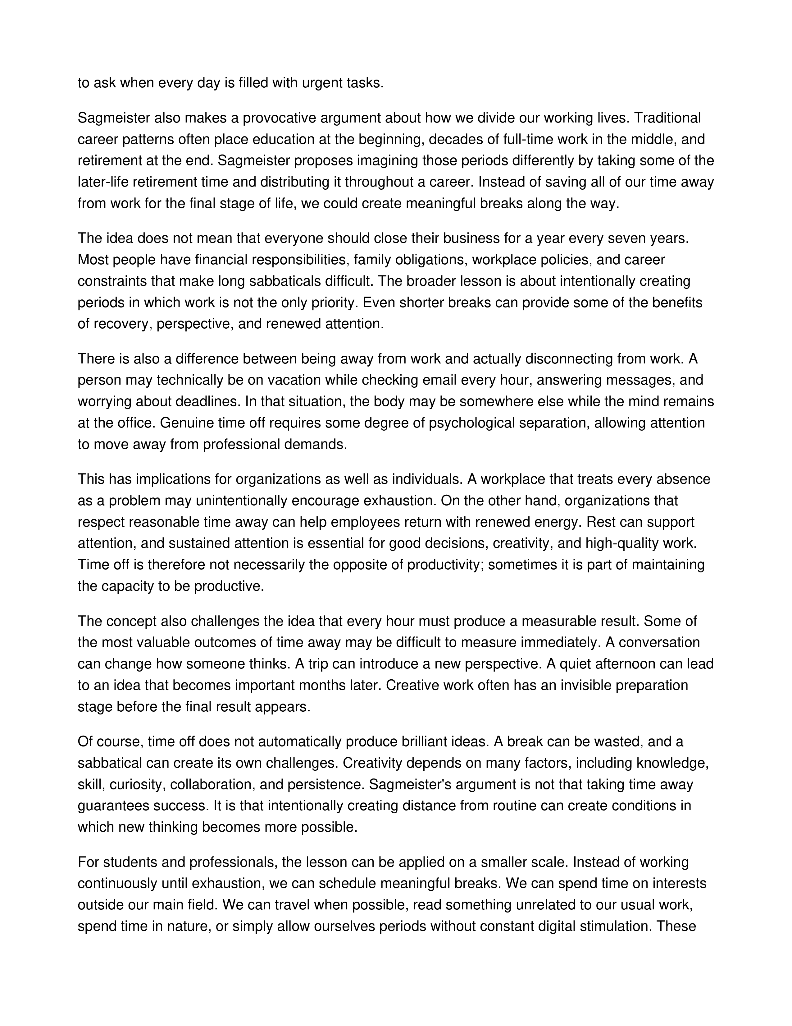 The Power of Time Off Informative Speech — page 2