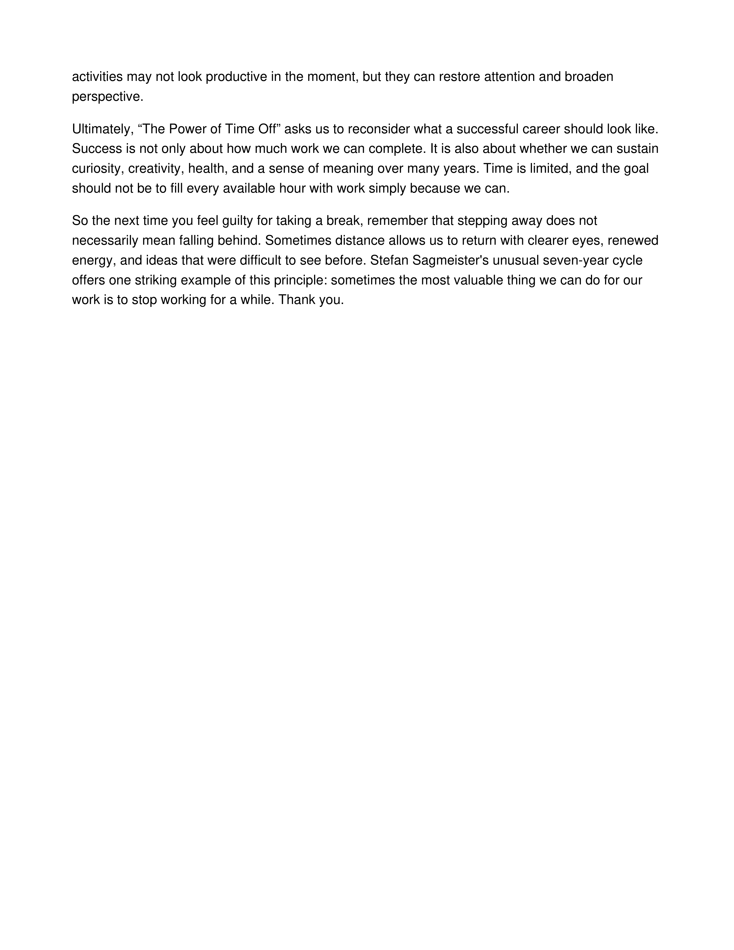 The Power of Time Off Informative Speech — page 3