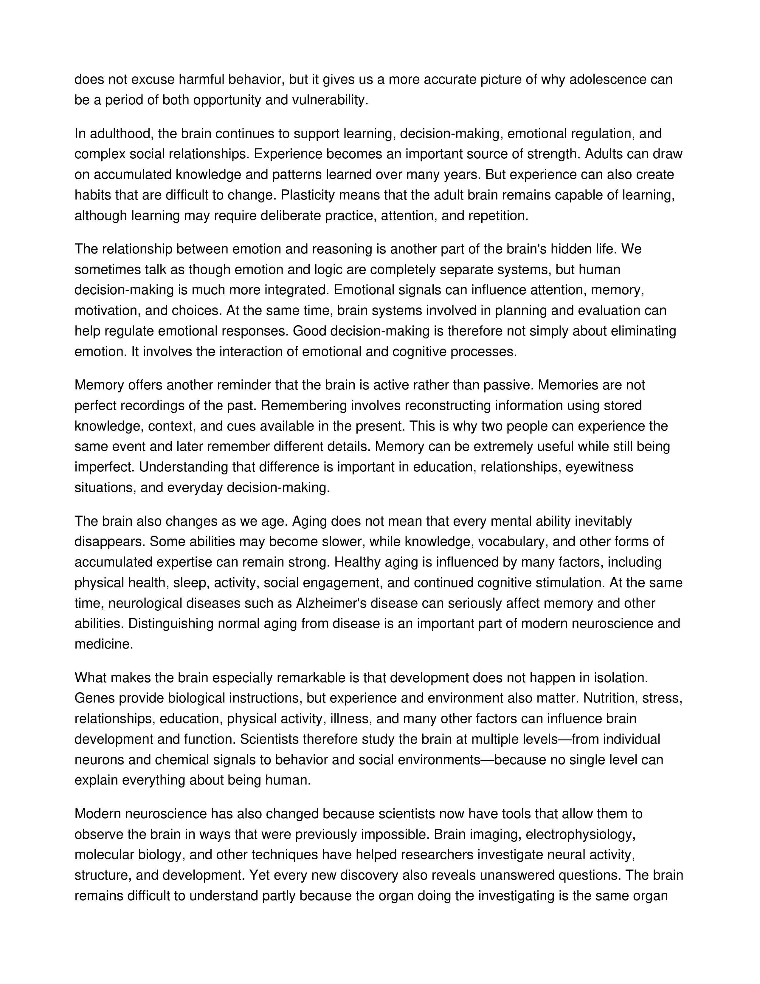 The Secret Life of the Brain Informative Speech — page 2