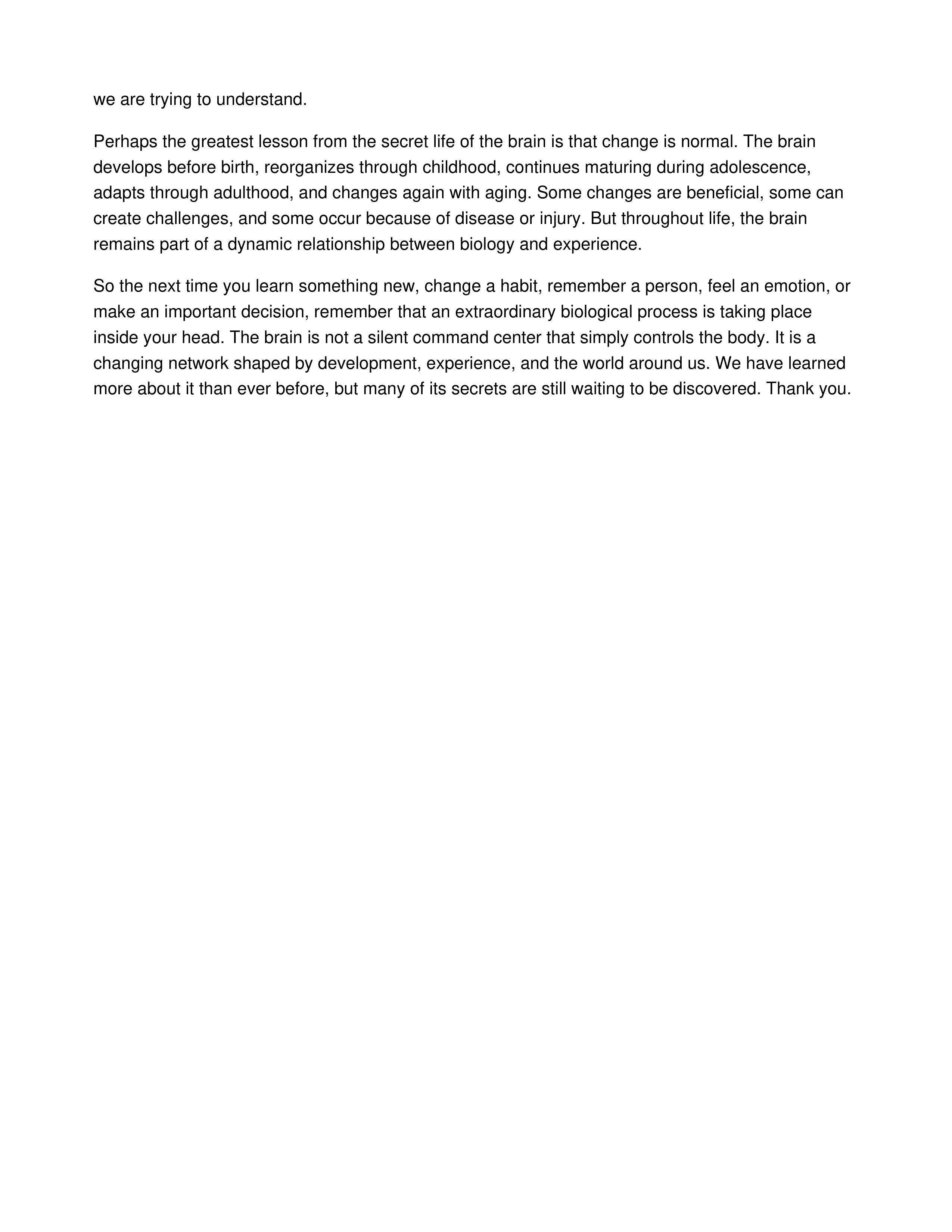 The Secret Life of the Brain Informative Speech — page 3