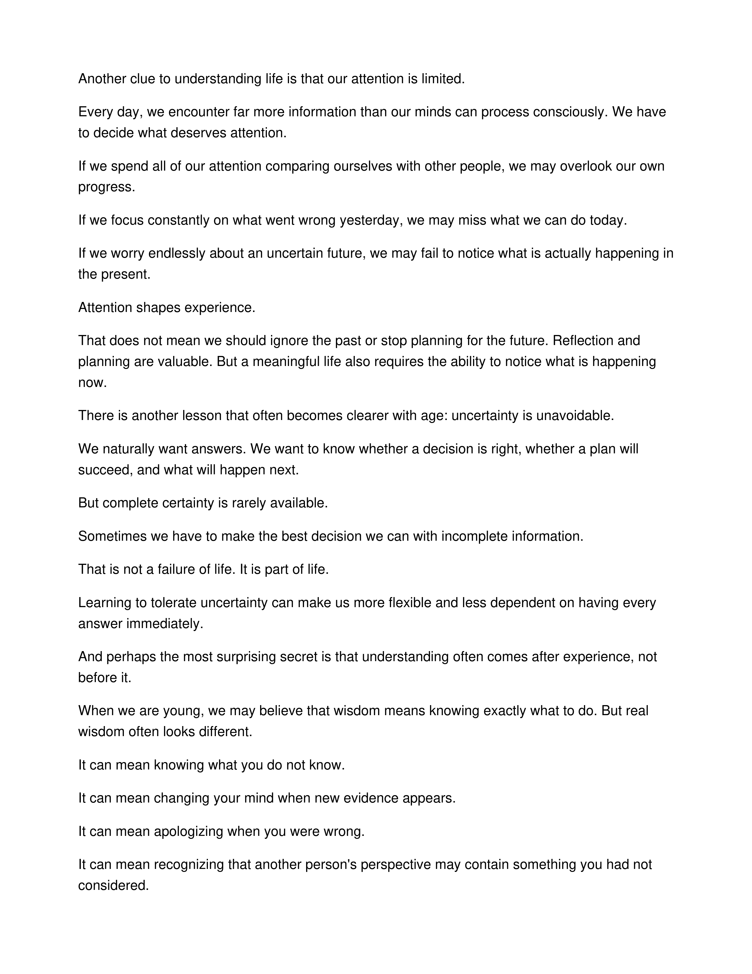 The Secret to Understanding Life Informative Speech — page 3
