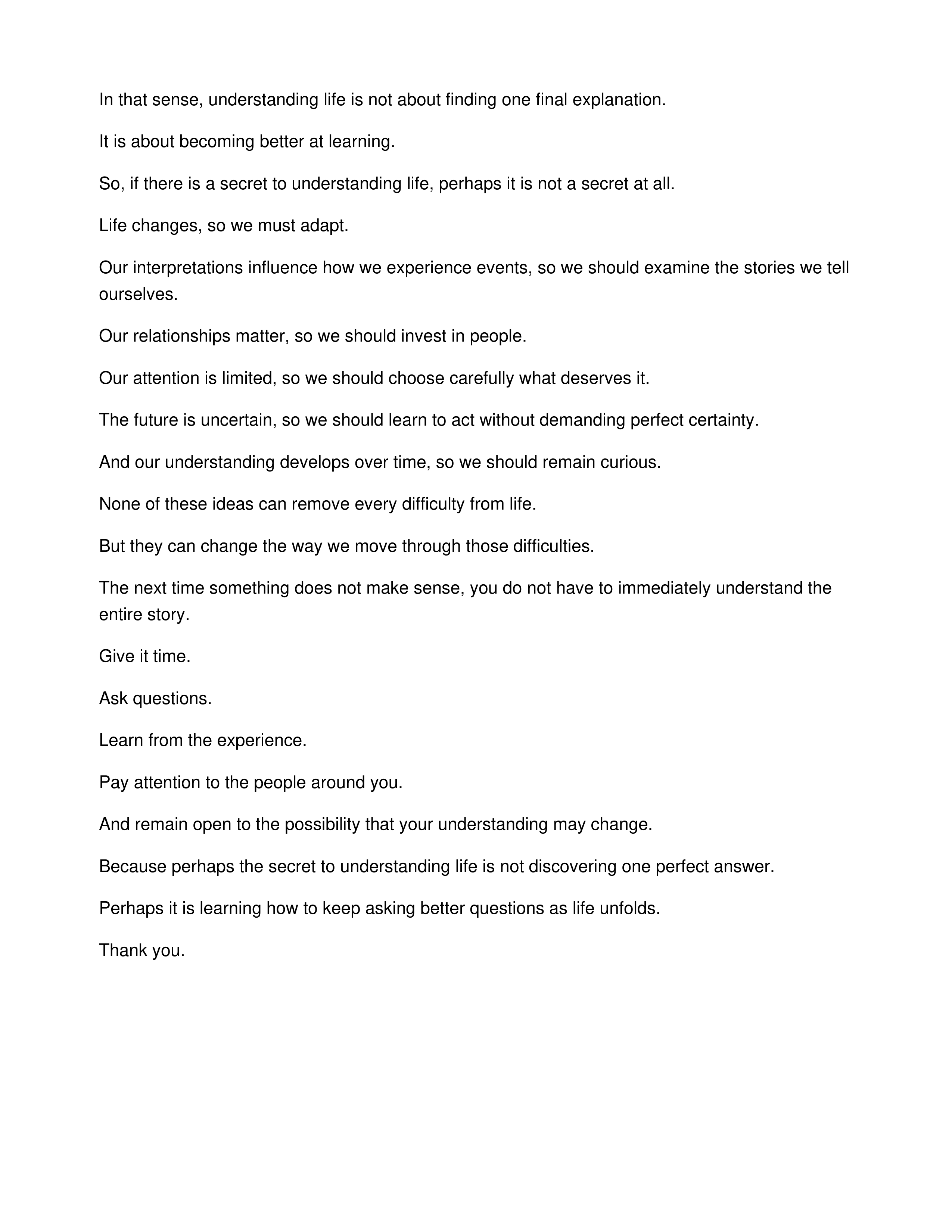 The Secret to Understanding Life Informative Speech — page 4