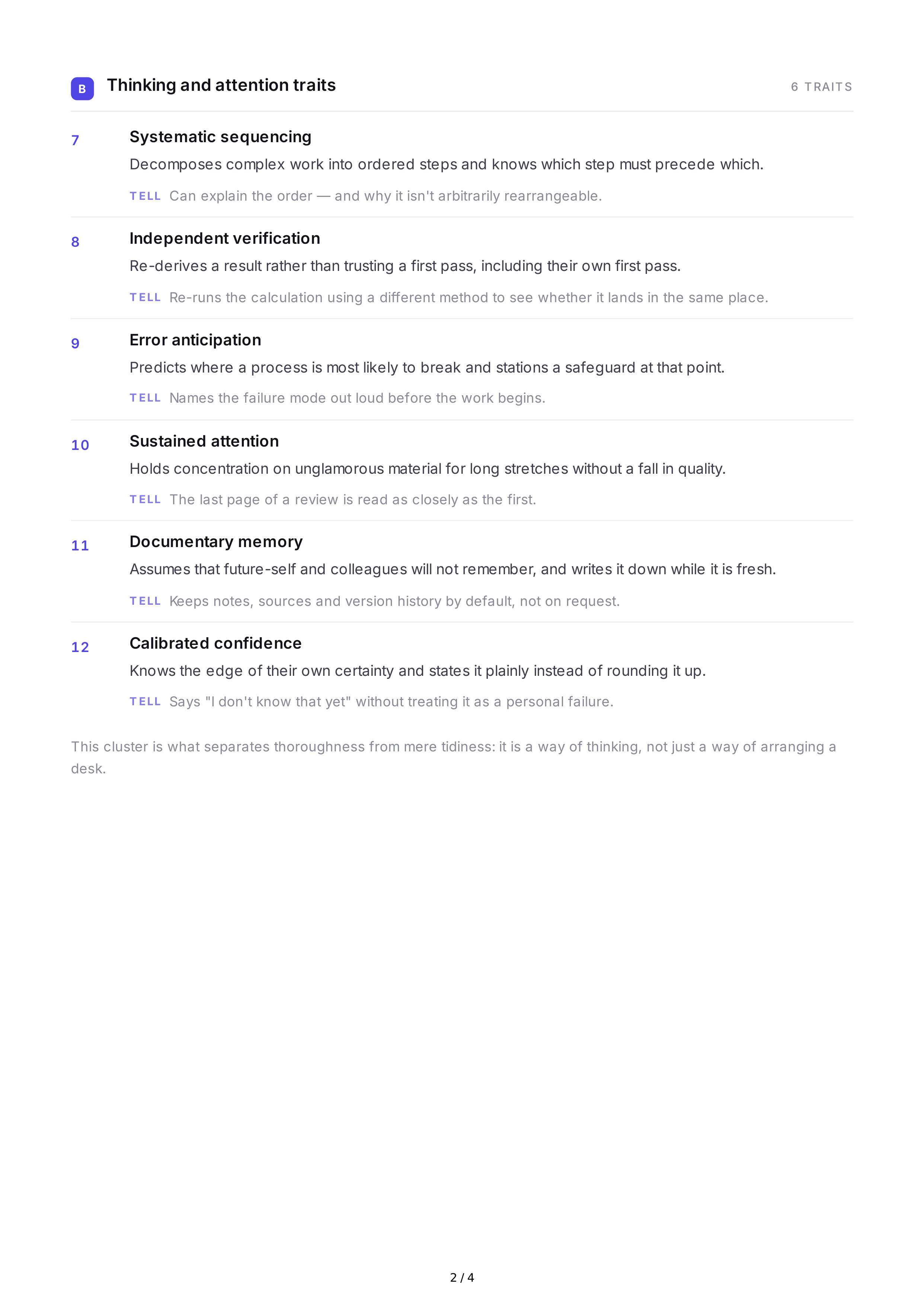 Thoroughness Personality Traits — page 2
