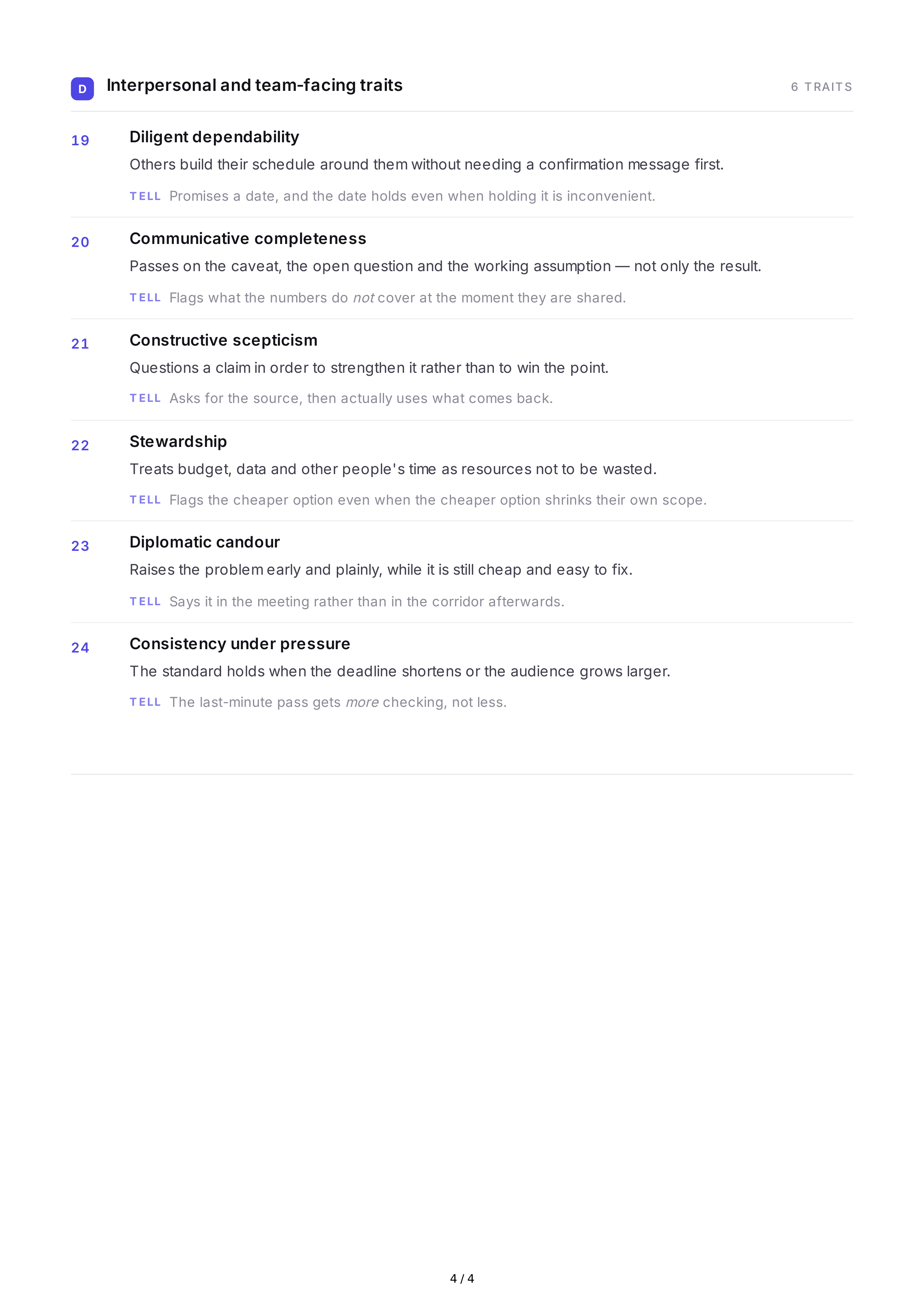 Thoroughness Personality Traits — page 4