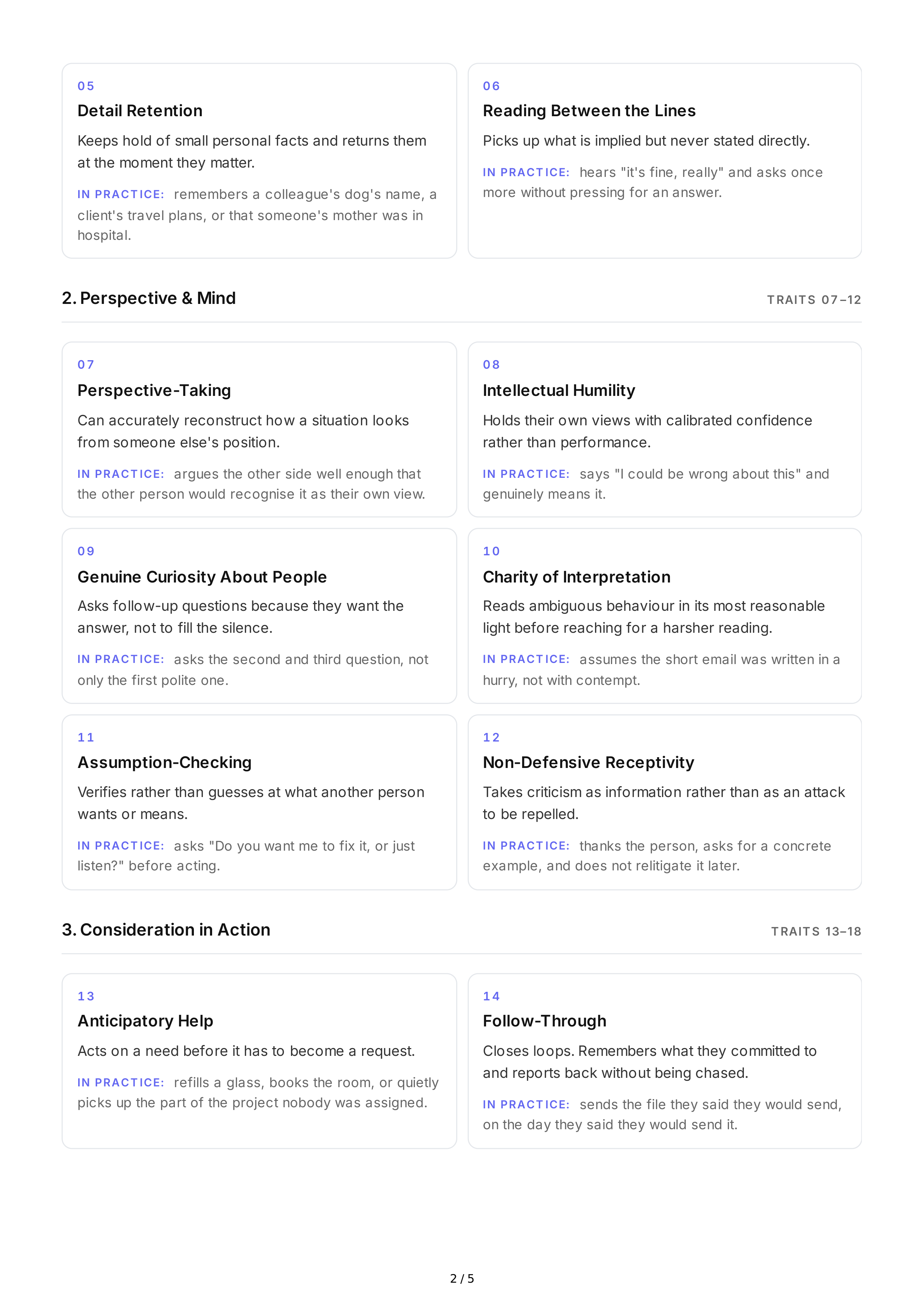 Thoughtfulness Personality Traits — page 2