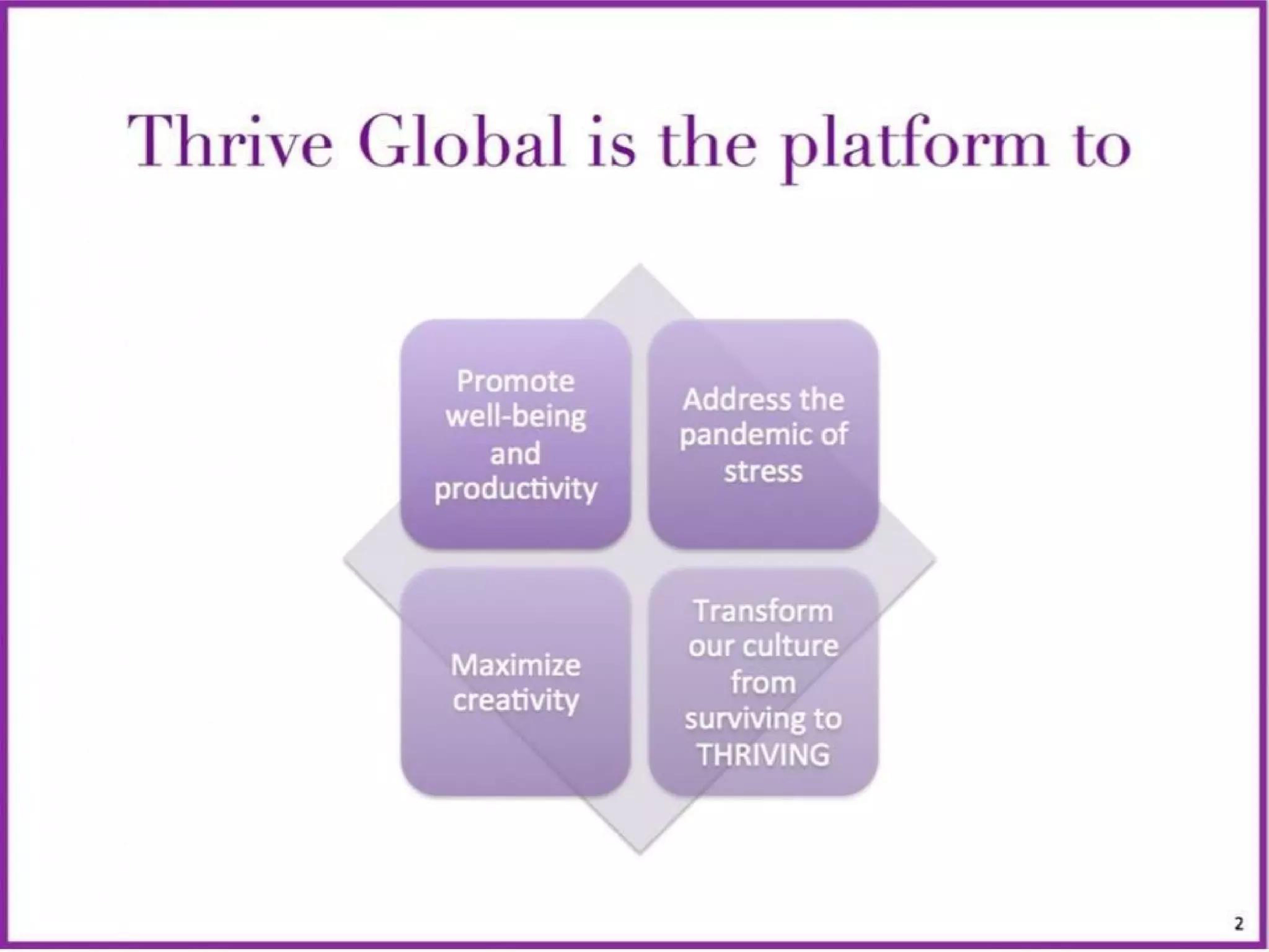 Thrive Global Pitch Deck — page 2