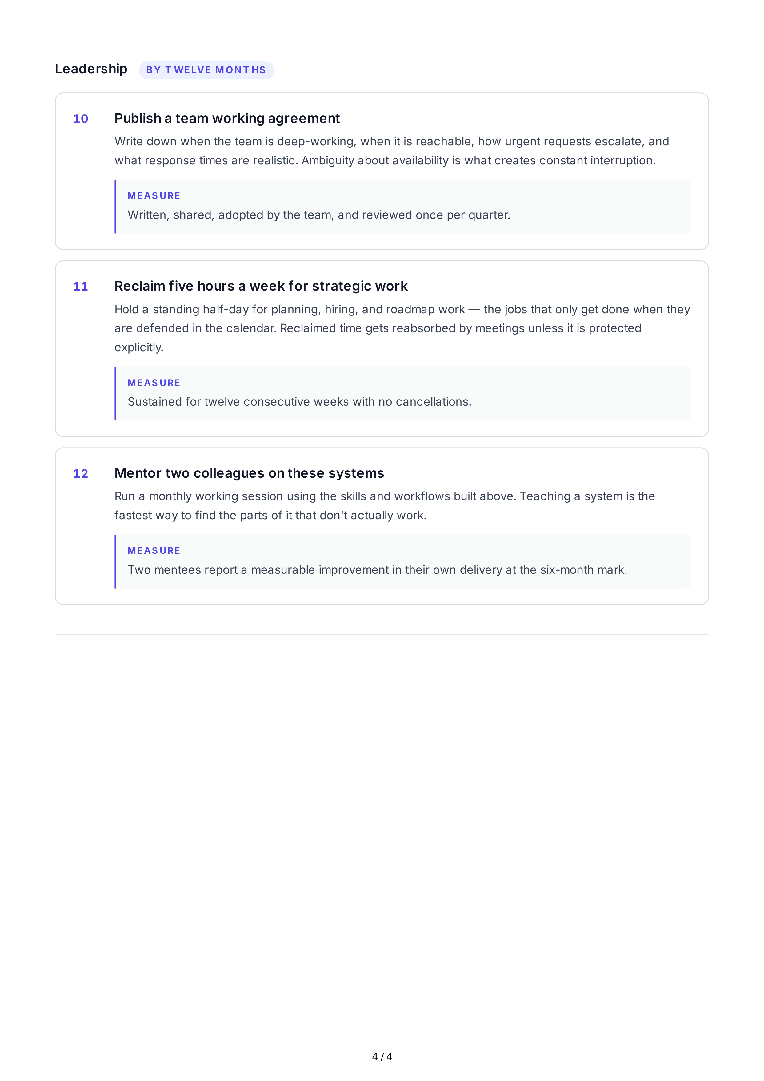 Time Management Professional Goals — page 4