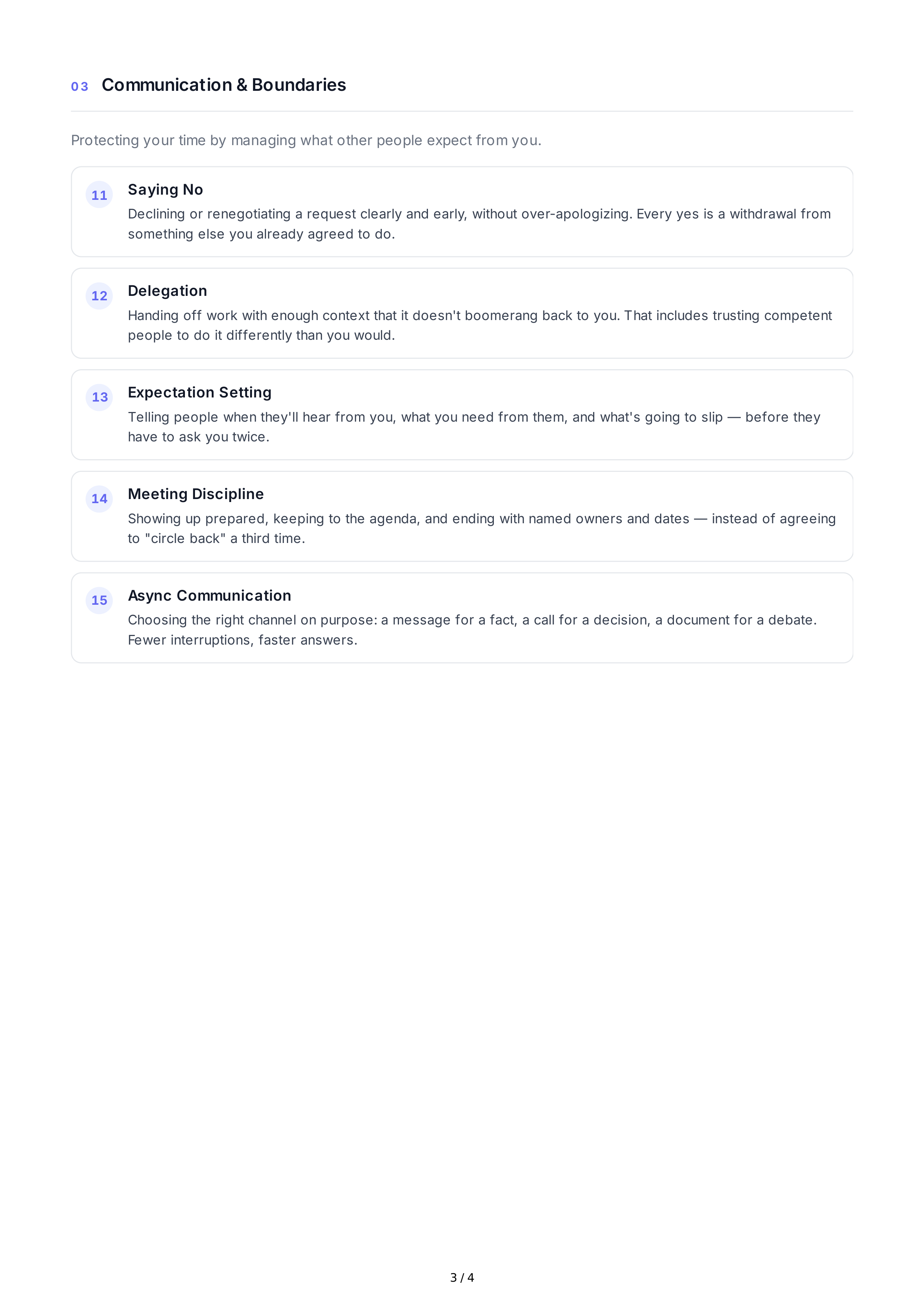 Time Management Soft Skills — page 3