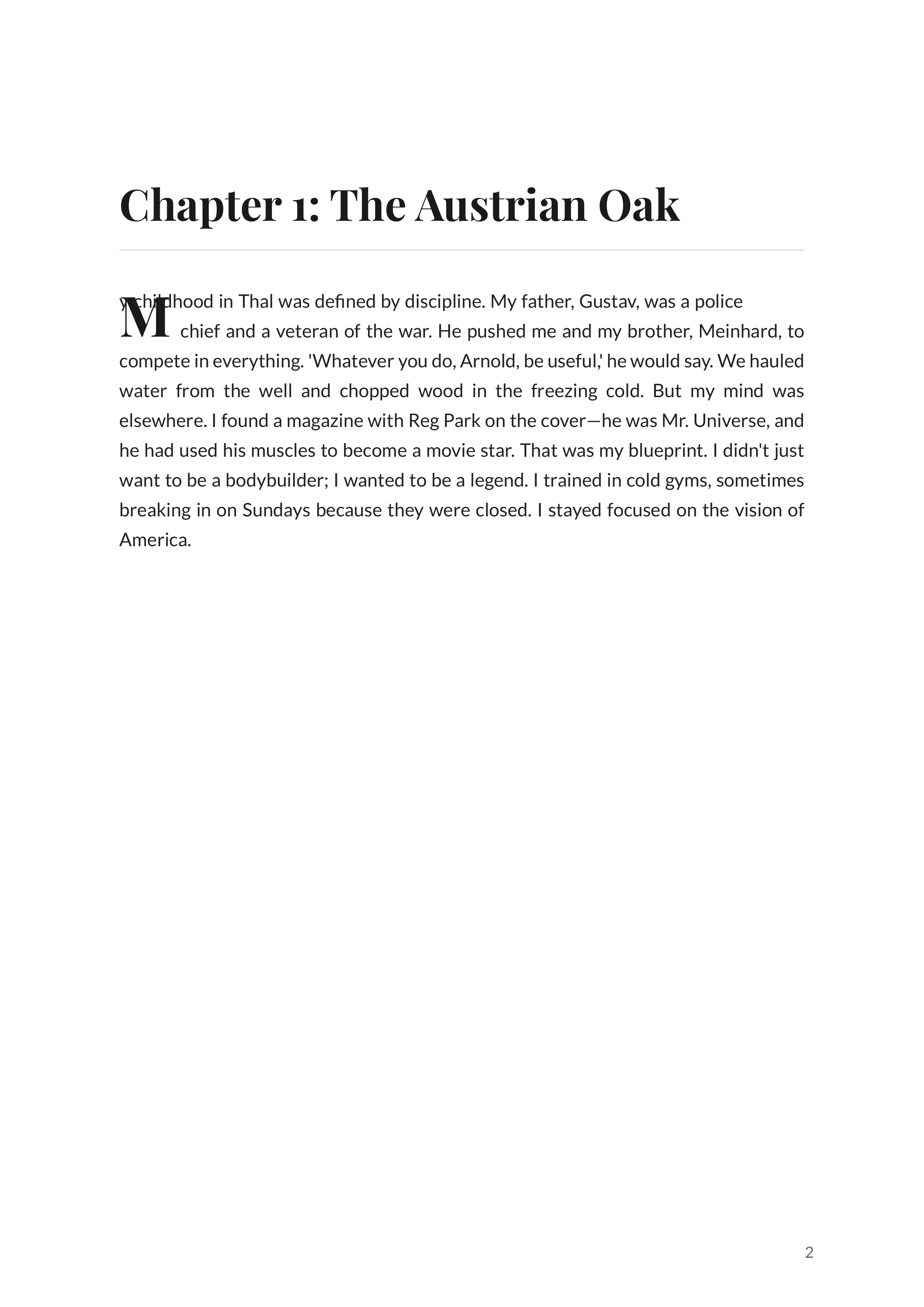 Total Recall by Arnold Schwarzenegger Actor and Governor Autobiography — page 2