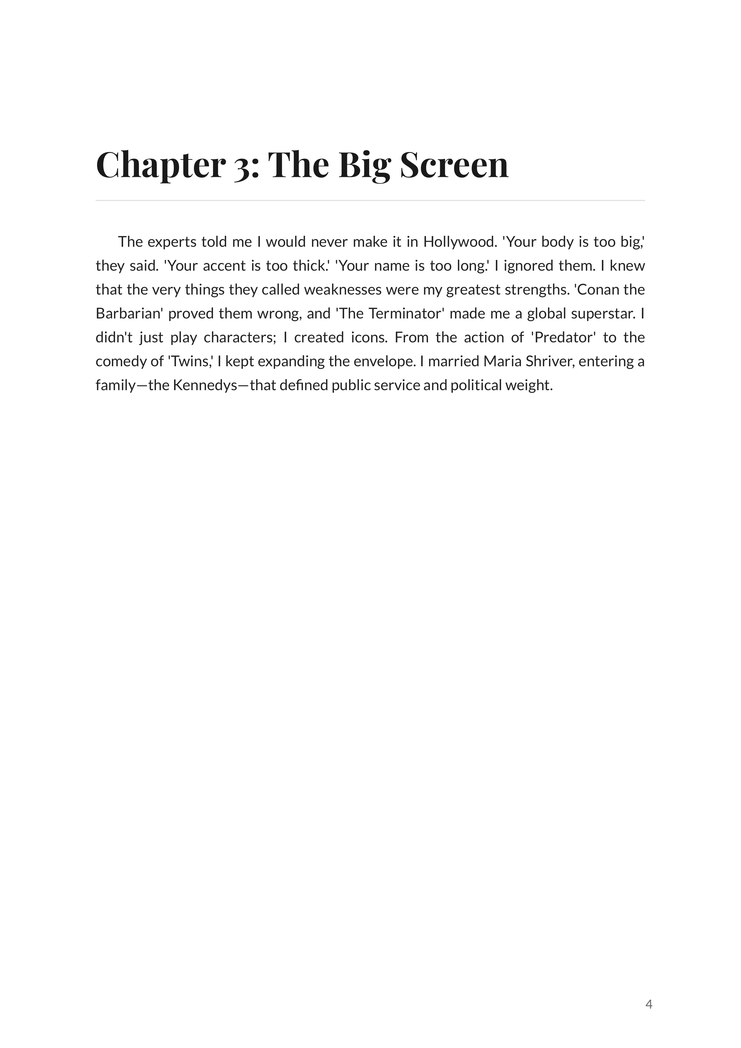 Total Recall by Arnold Schwarzenegger Actor and Governor Autobiography — page 4