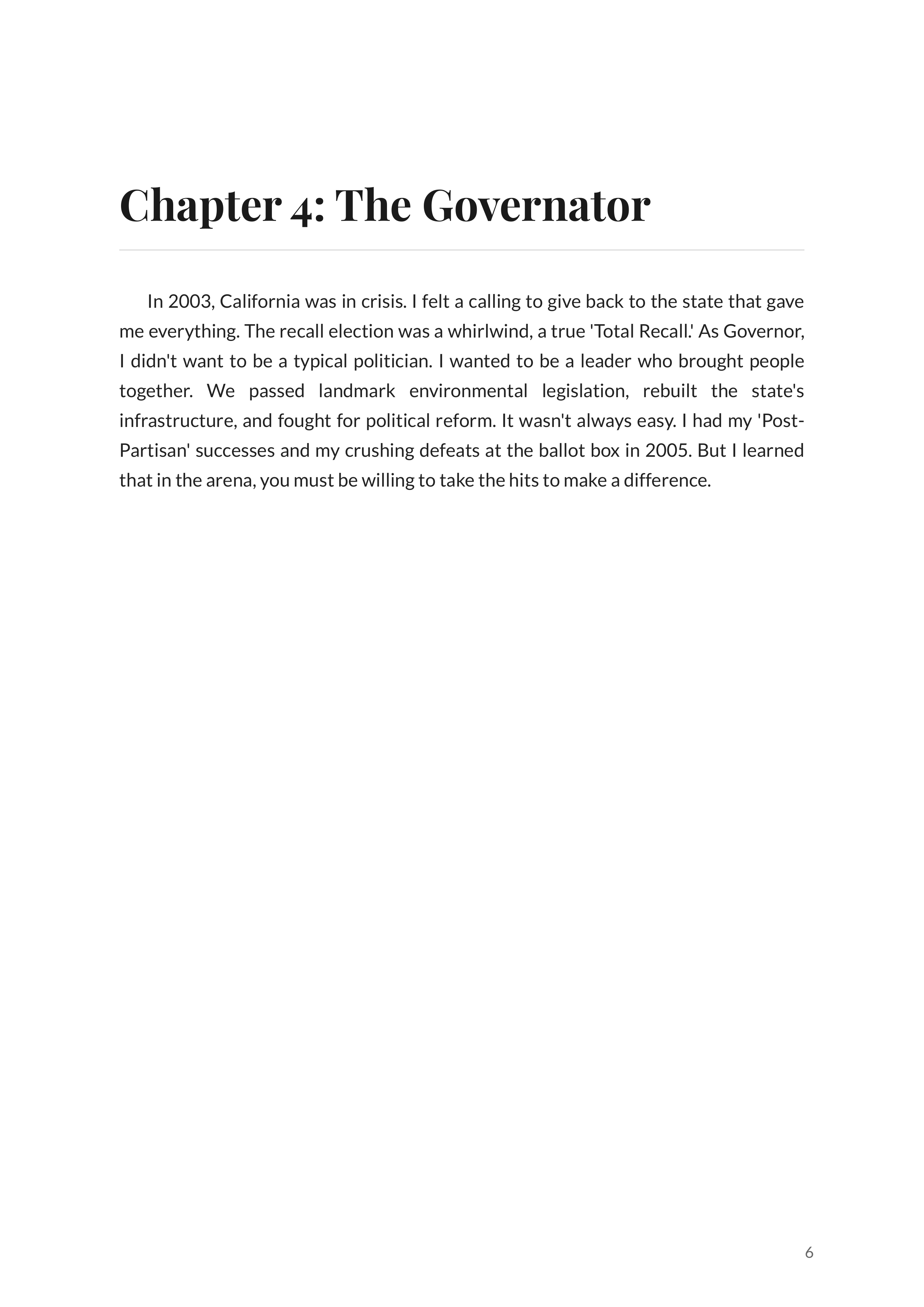 Total Recall by Arnold Schwarzenegger Actor and Governor Autobiography — page 6