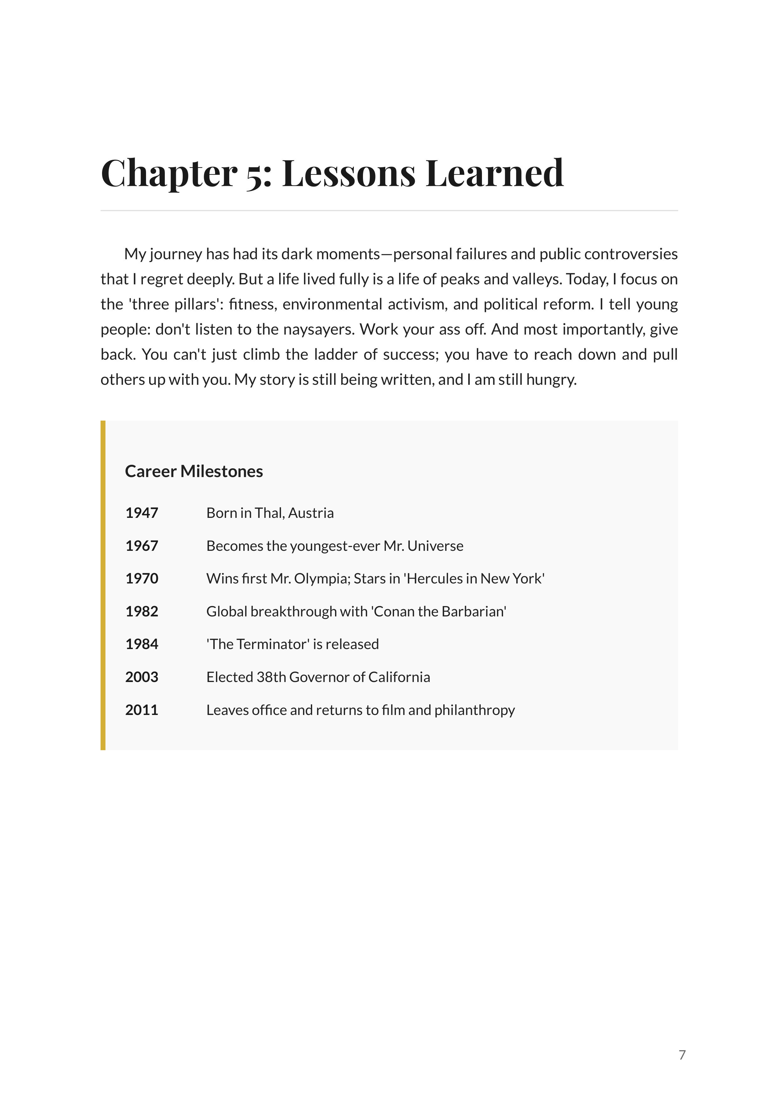 Total Recall by Arnold Schwarzenegger Actor and Governor Autobiography — page 7