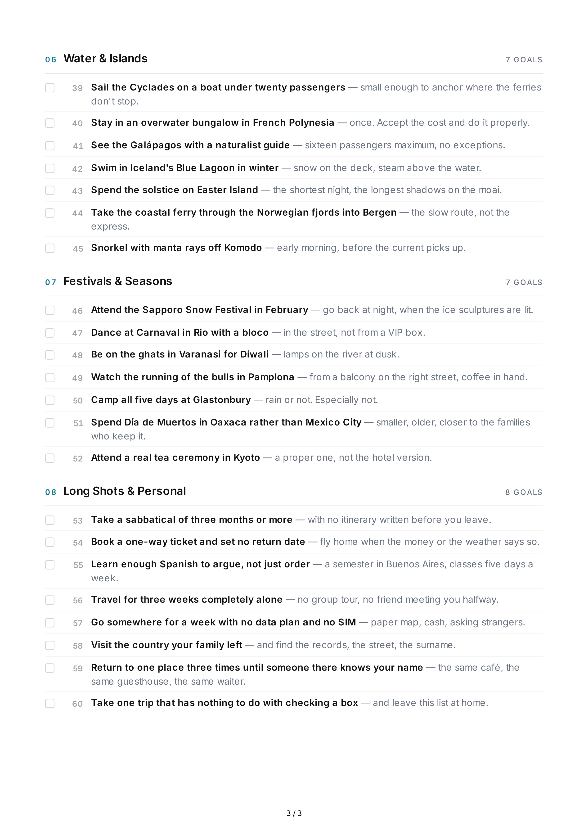 Travel Life Goals — page 3