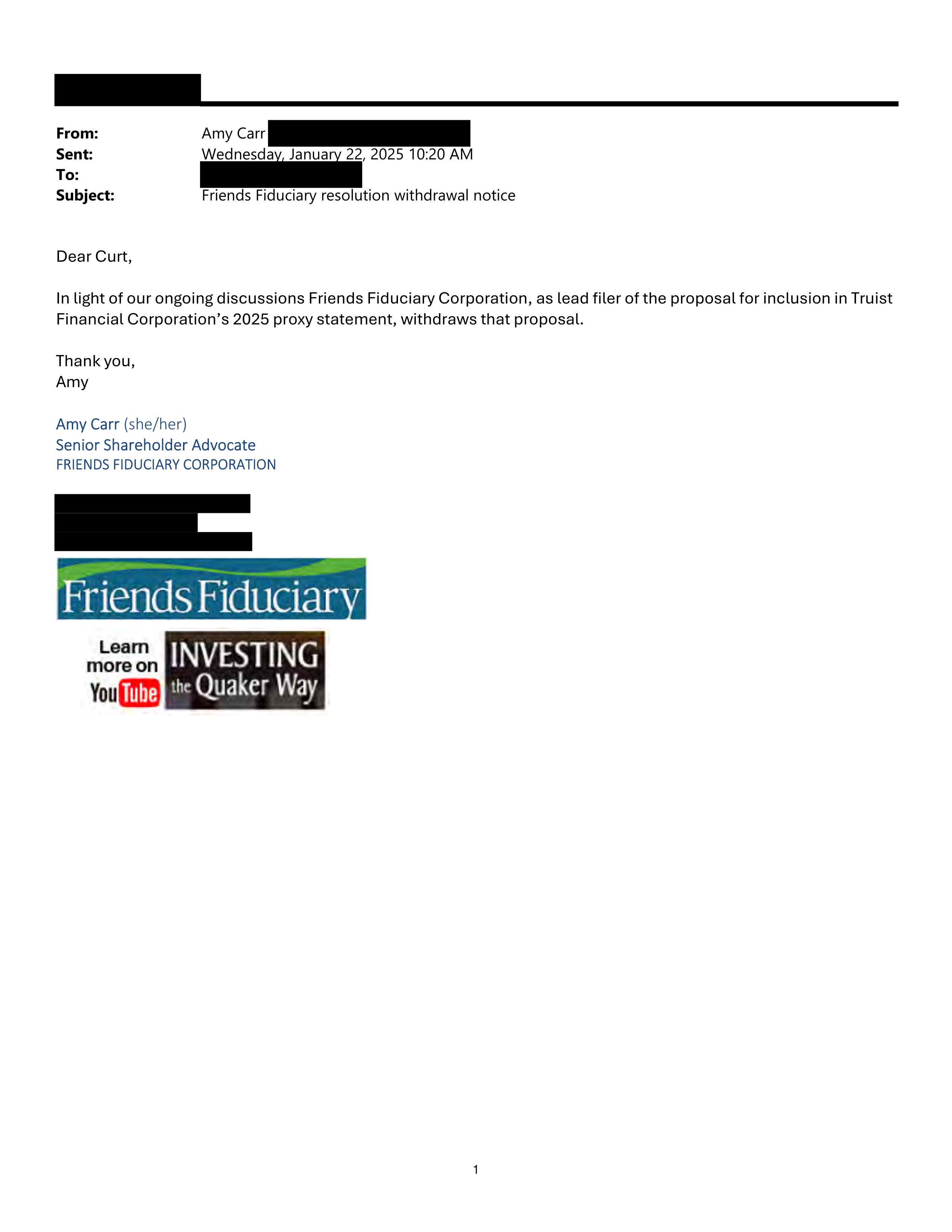 Truist Financial Proposal  — page 11