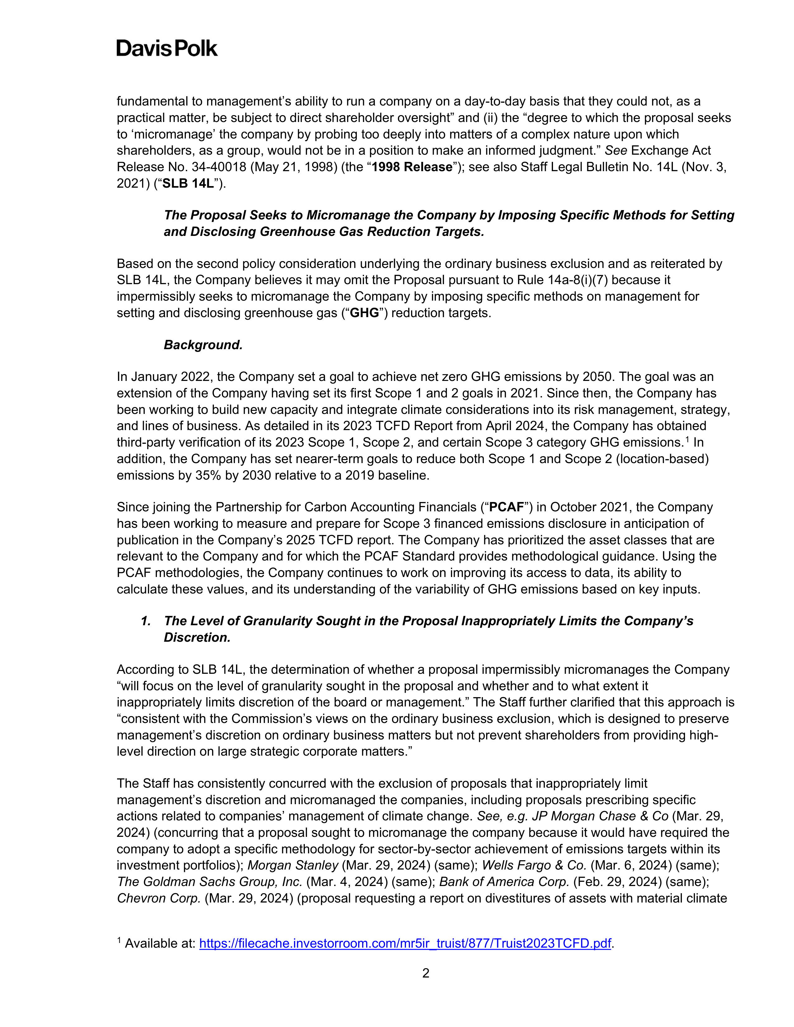 Truist Financial Proposal  — page 3