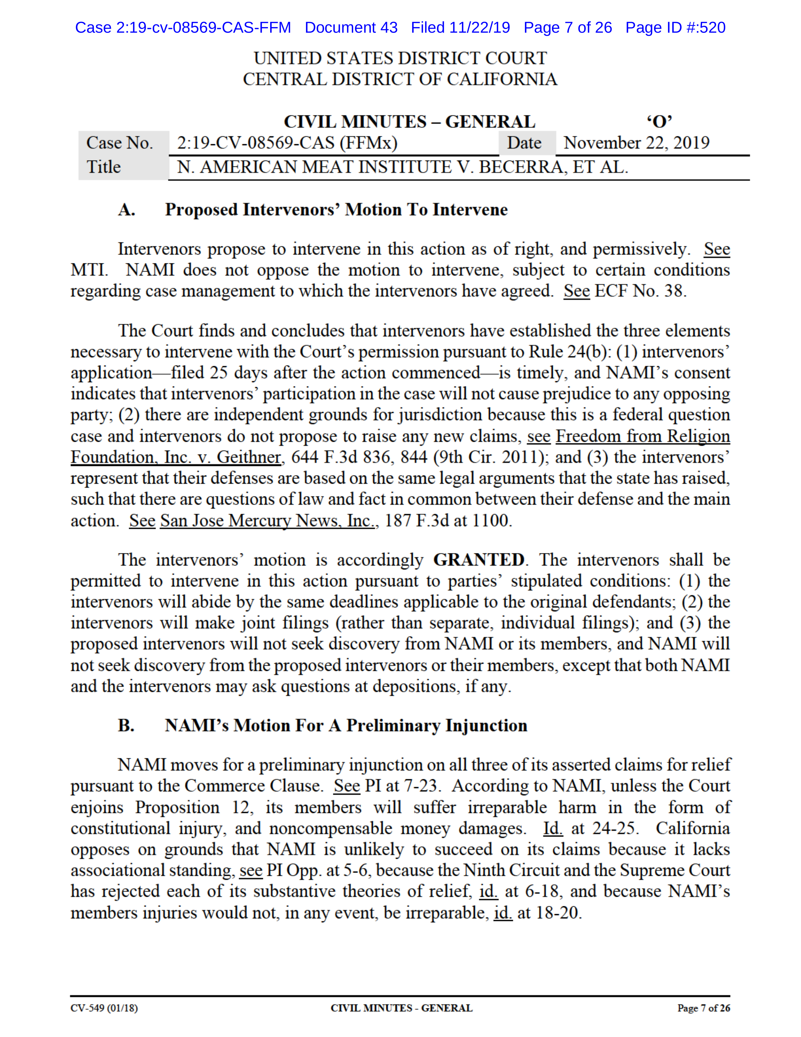 Tyson Foods Proposal  — page 100