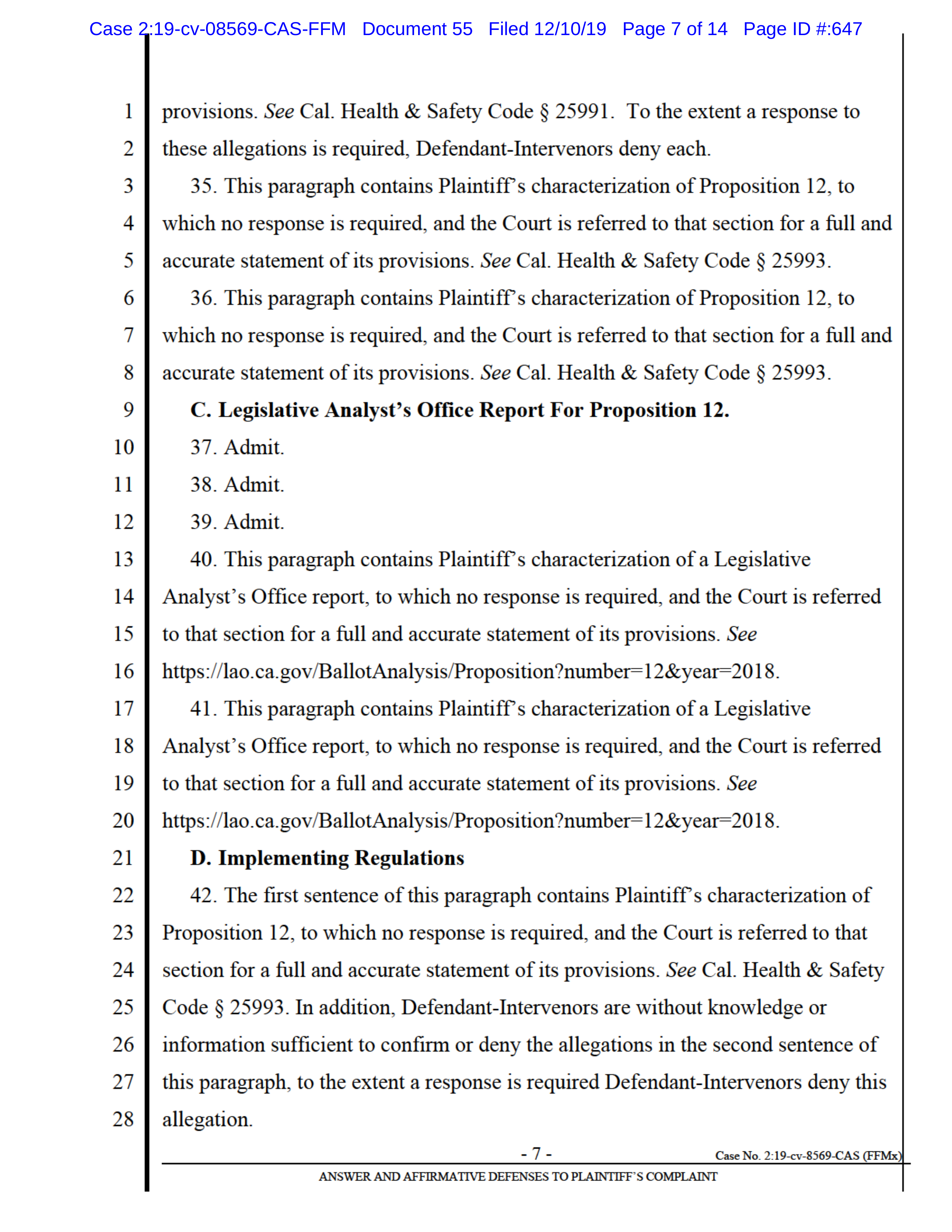 Tyson Foods Proposal  — page 108