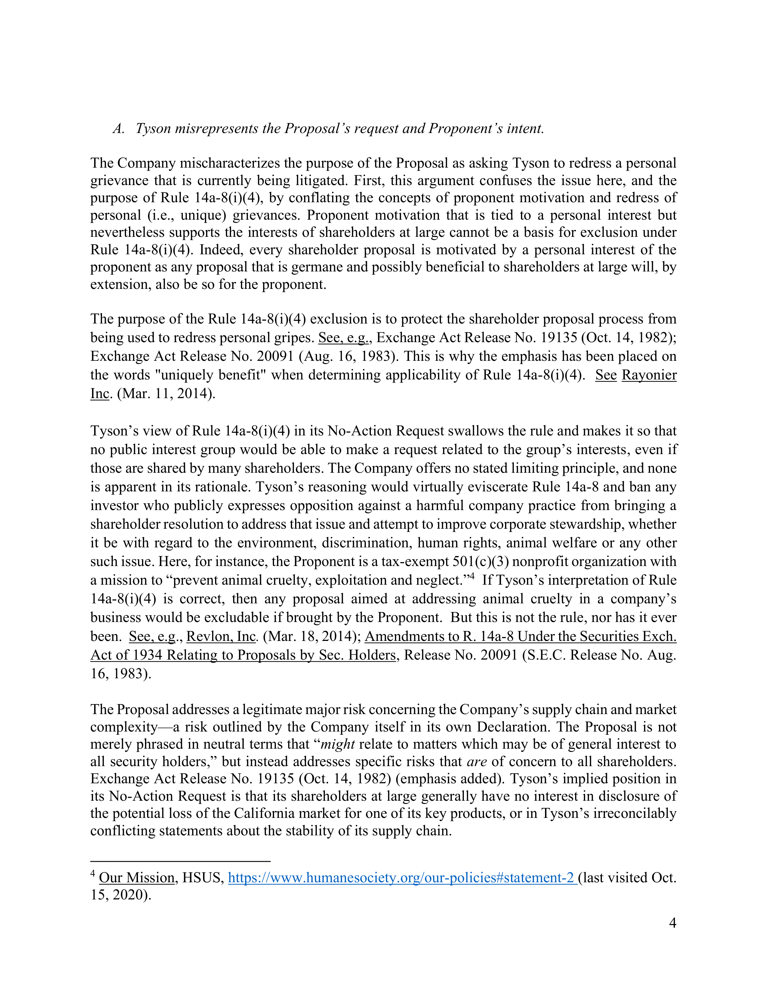 Tyson Foods Proposal  — page 11