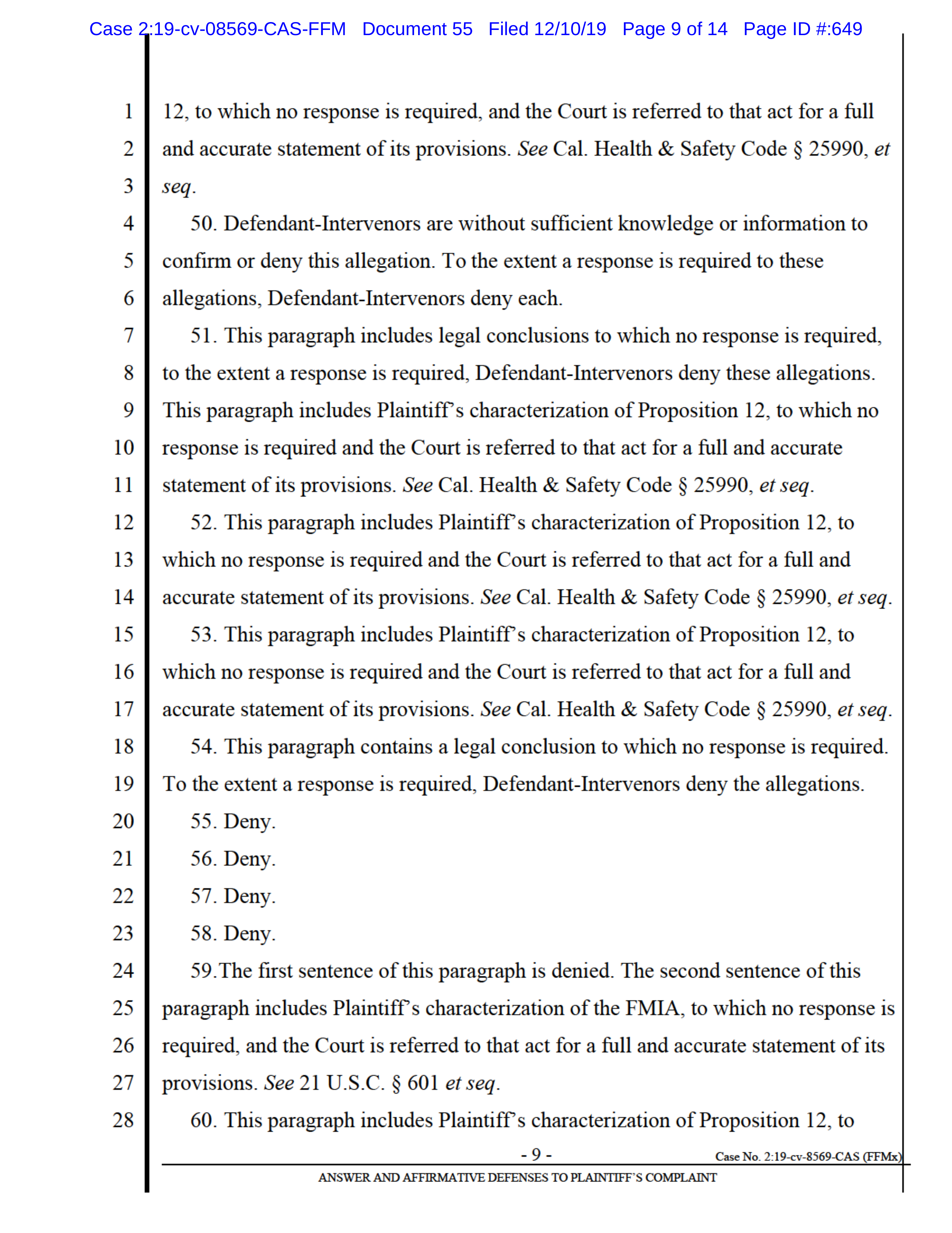 Tyson Foods Proposal  — page 110