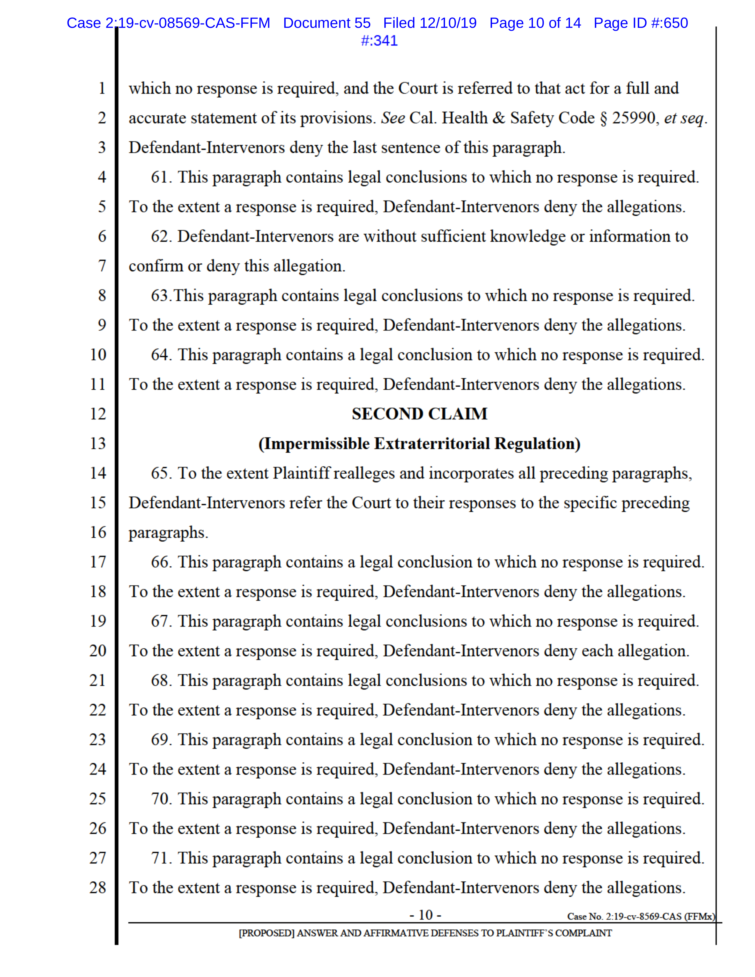 Tyson Foods Proposal  — page 111
