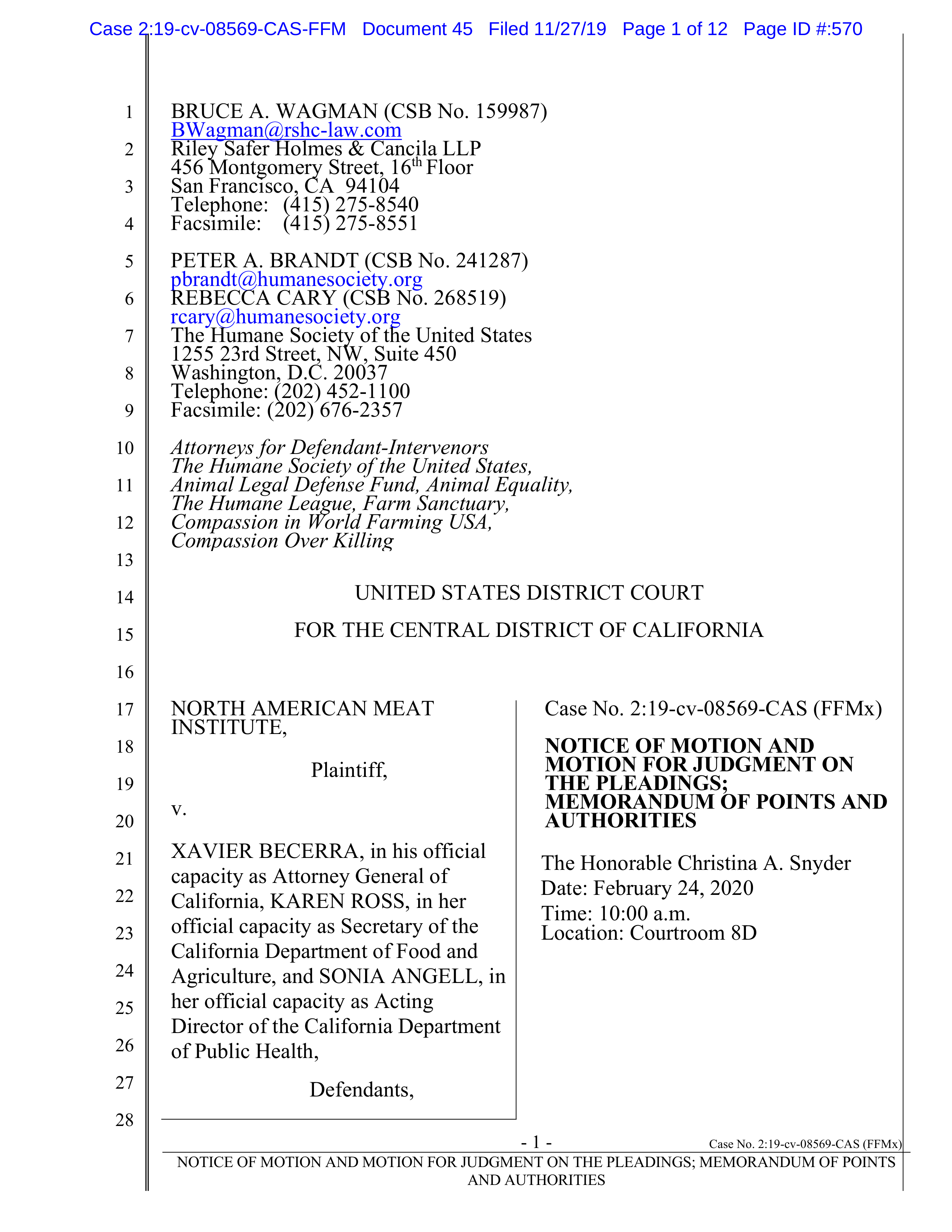 Tyson Foods Proposal  — page 117