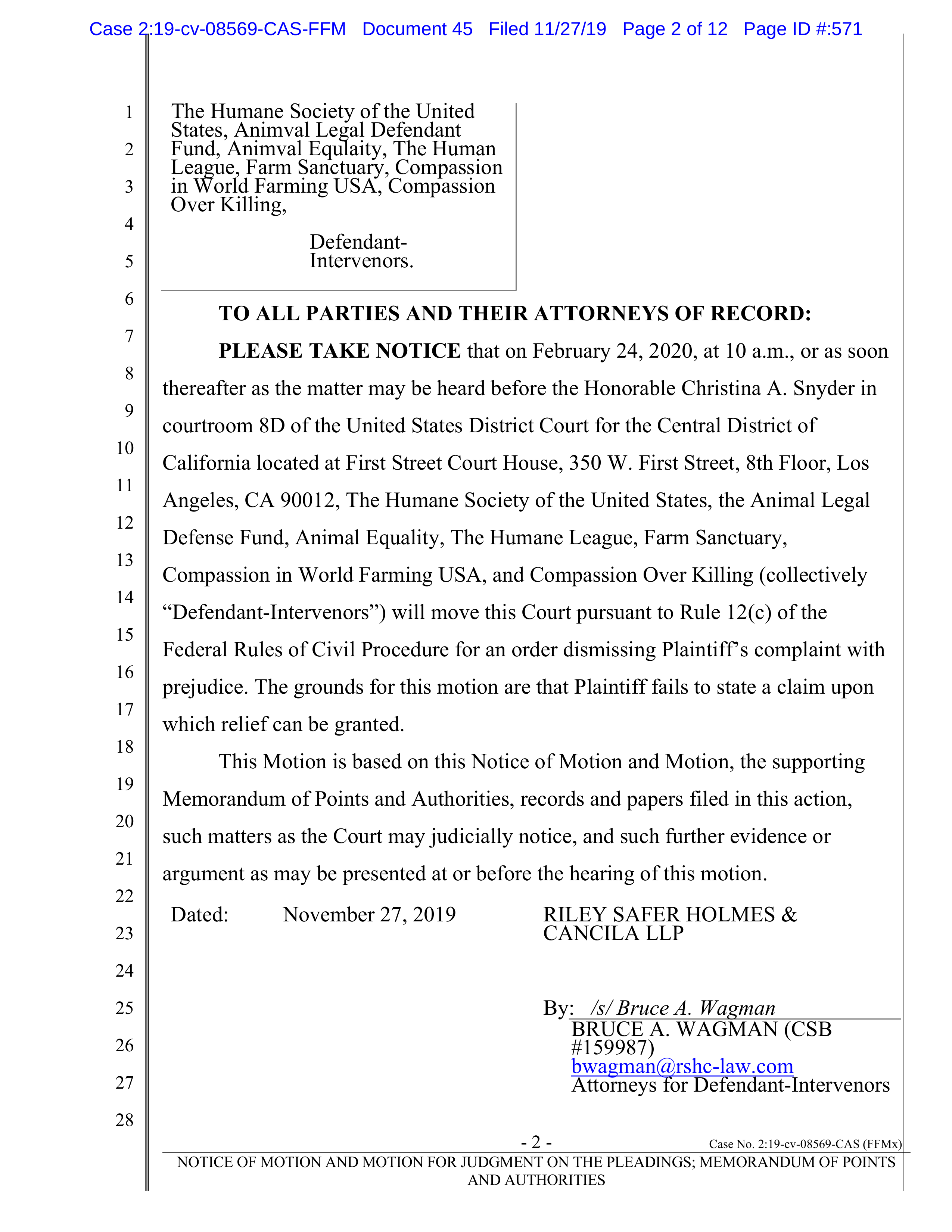 Tyson Foods Proposal  — page 118