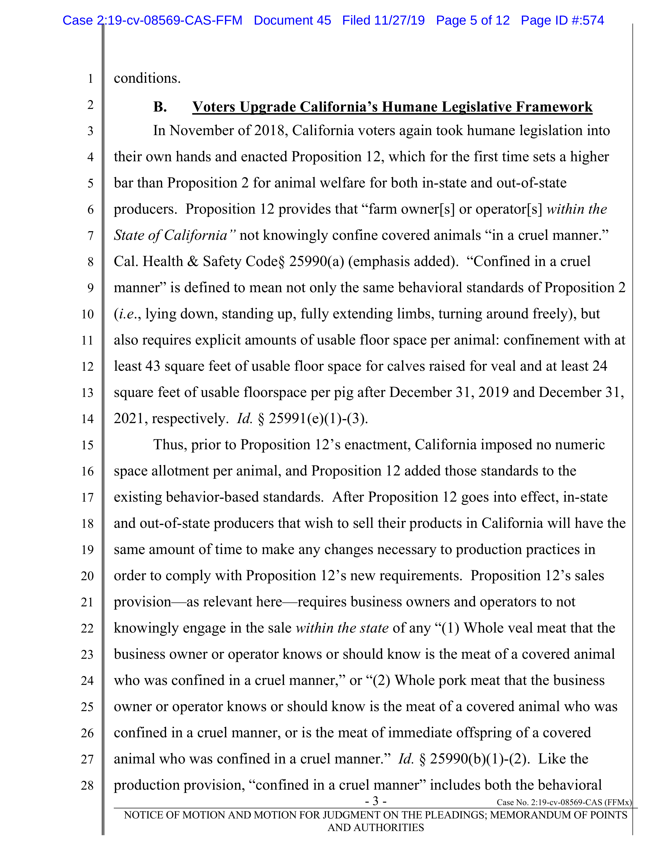 Tyson Foods Proposal  — page 121