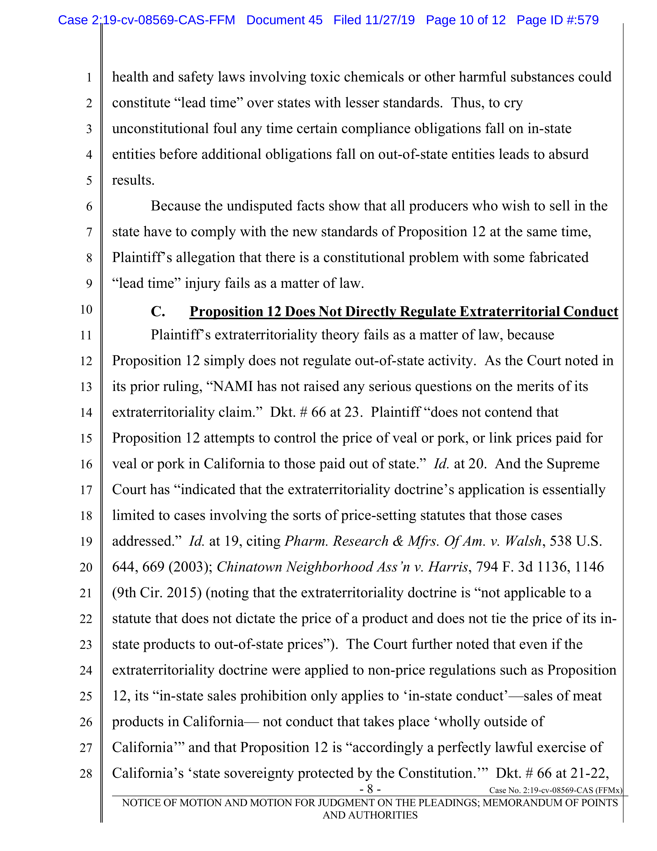 Tyson Foods Proposal  — page 126