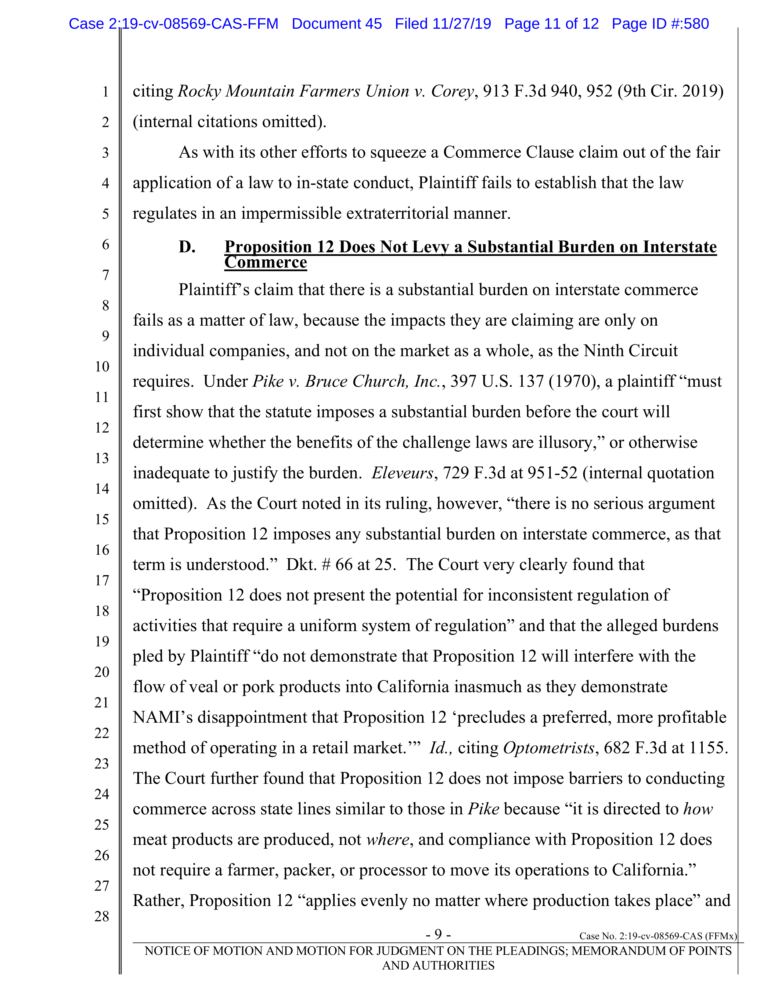 Tyson Foods Proposal  — page 127