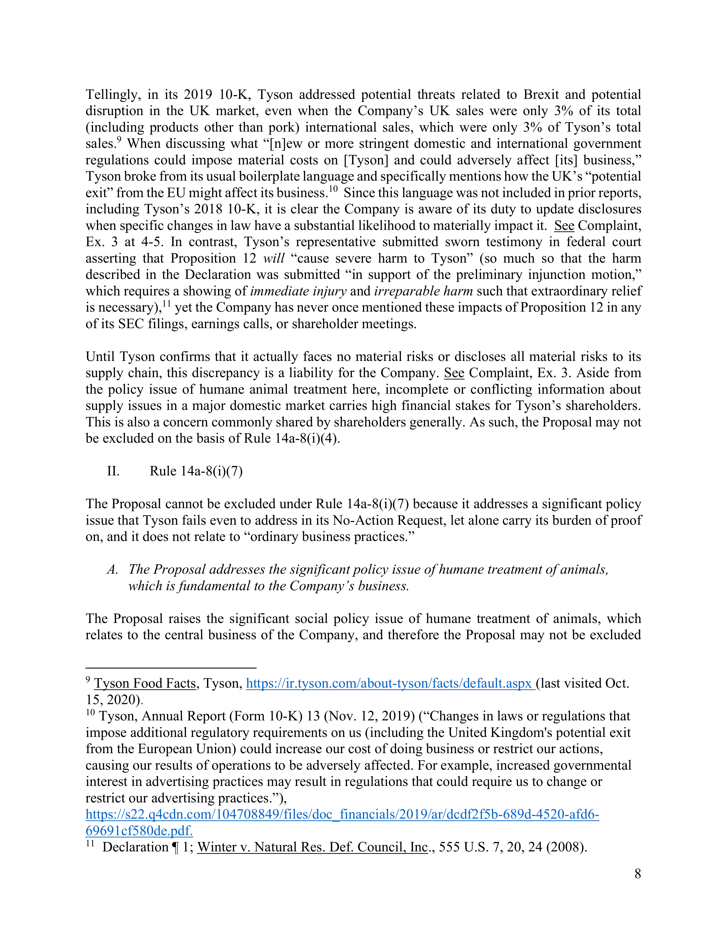 Tyson Foods Proposal  — page 15