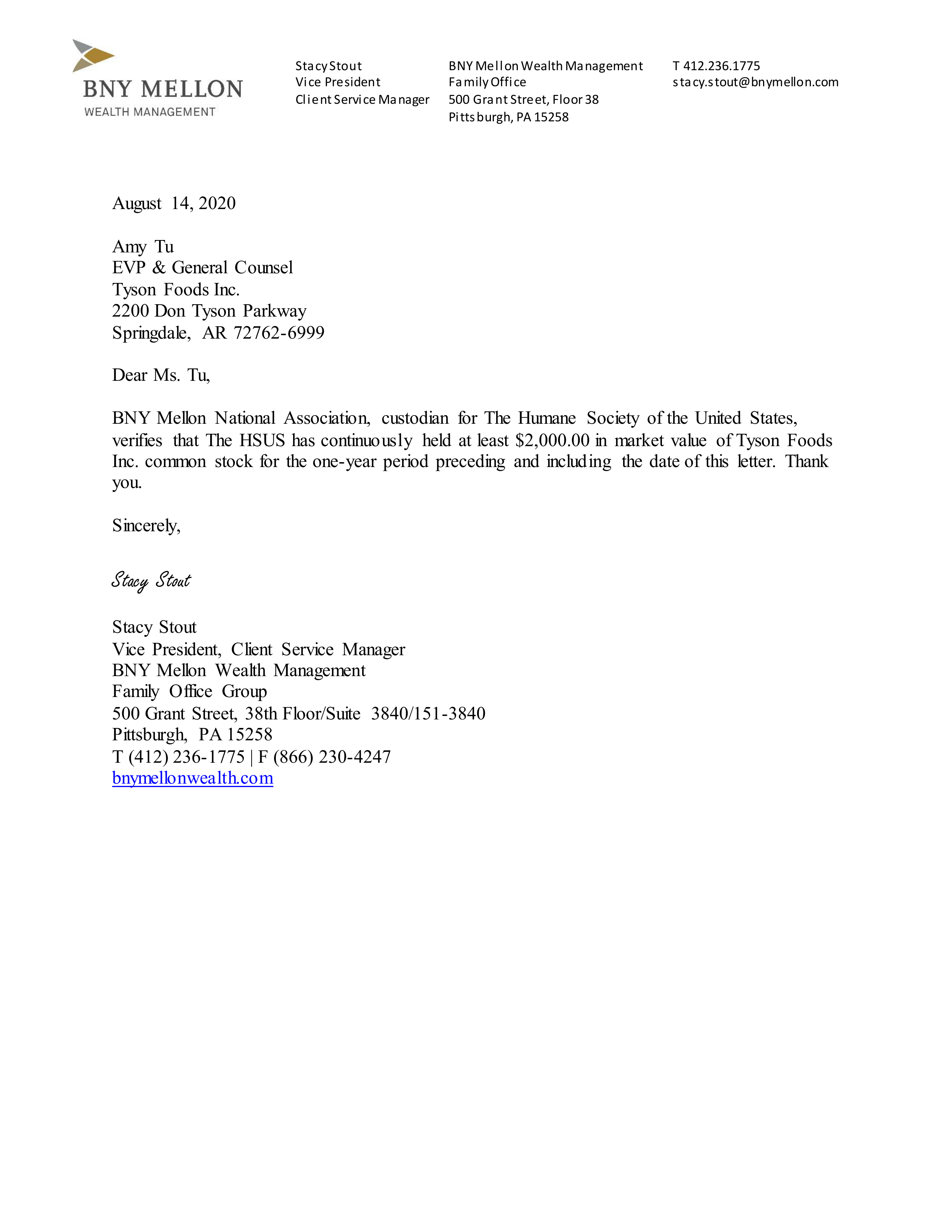 Tyson Foods Proposal  — page 24