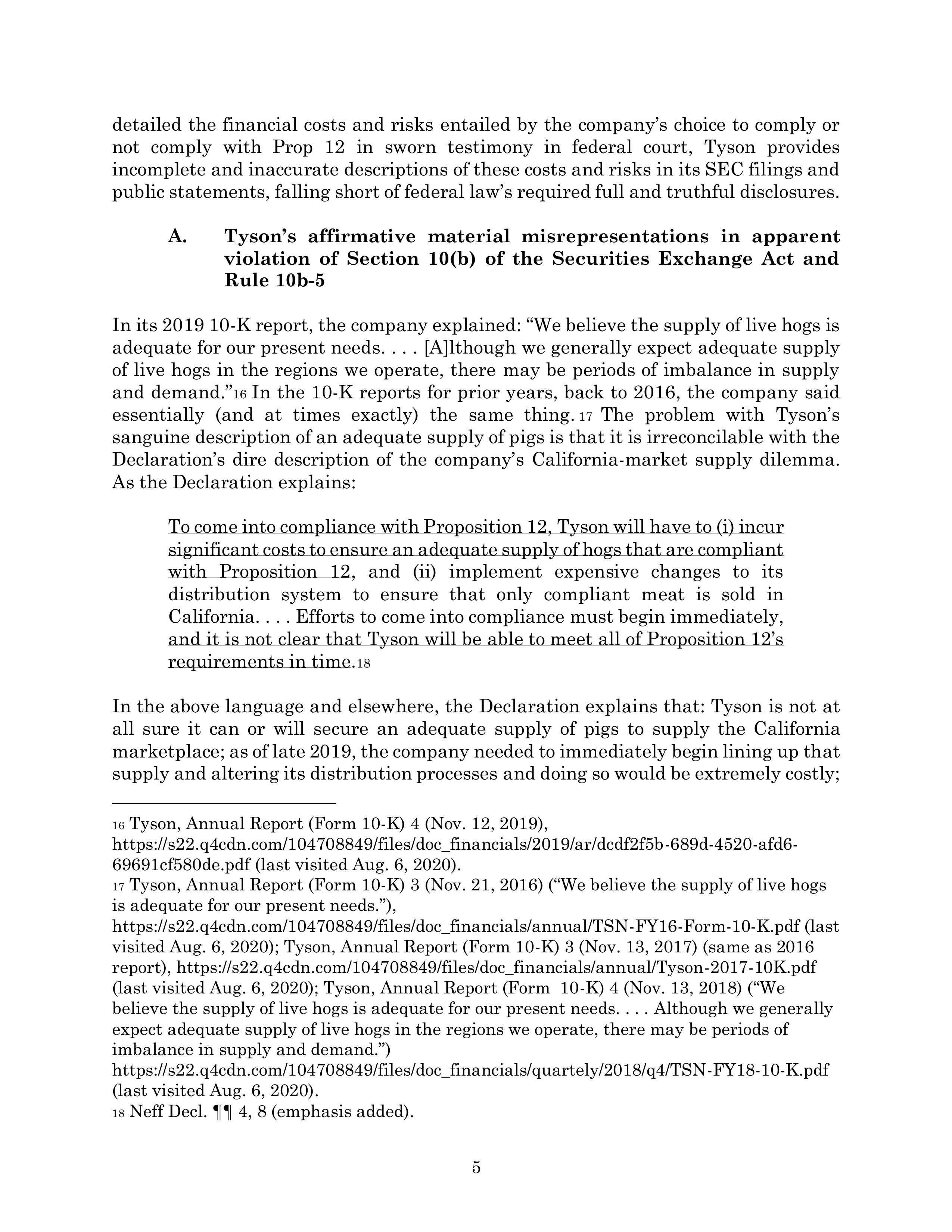 Tyson Foods Proposal  — page 37