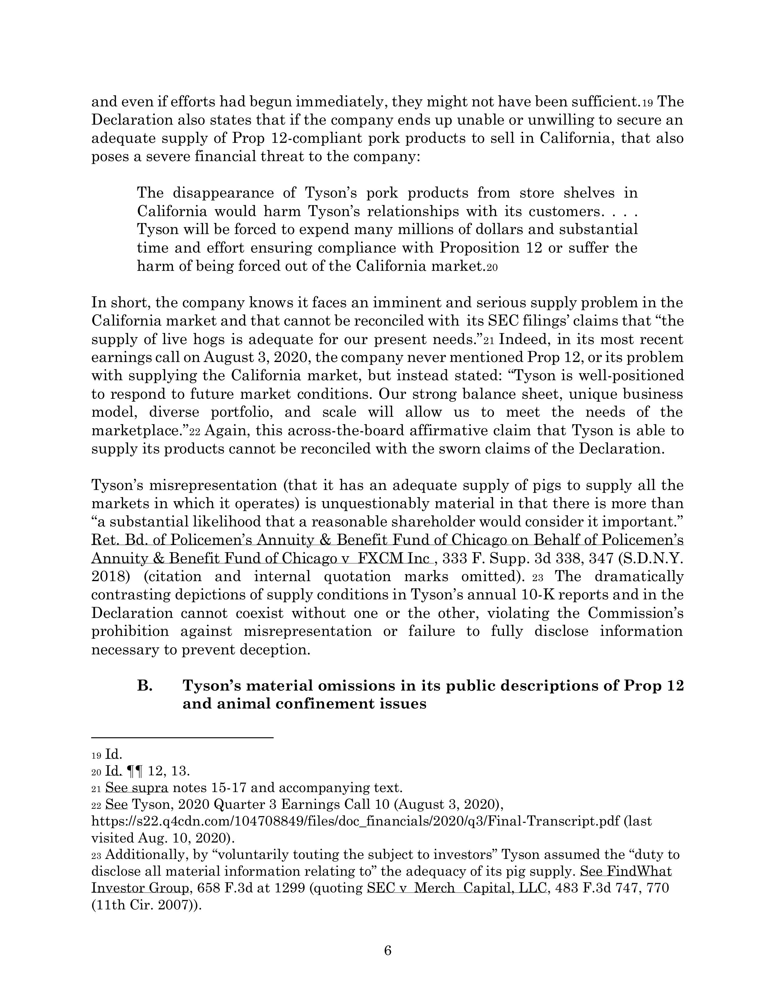 Tyson Foods Proposal  — page 38