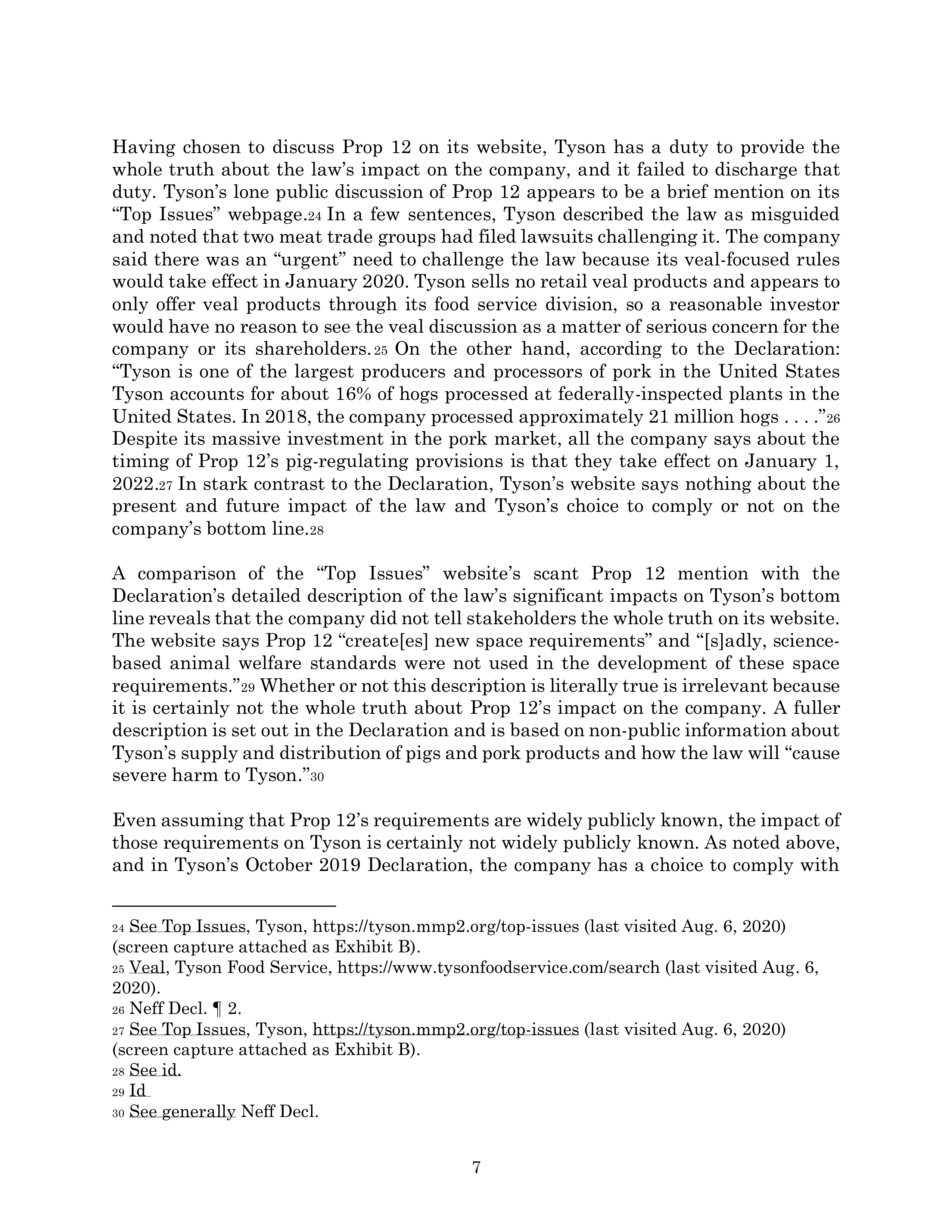 Tyson Foods Proposal  — page 39